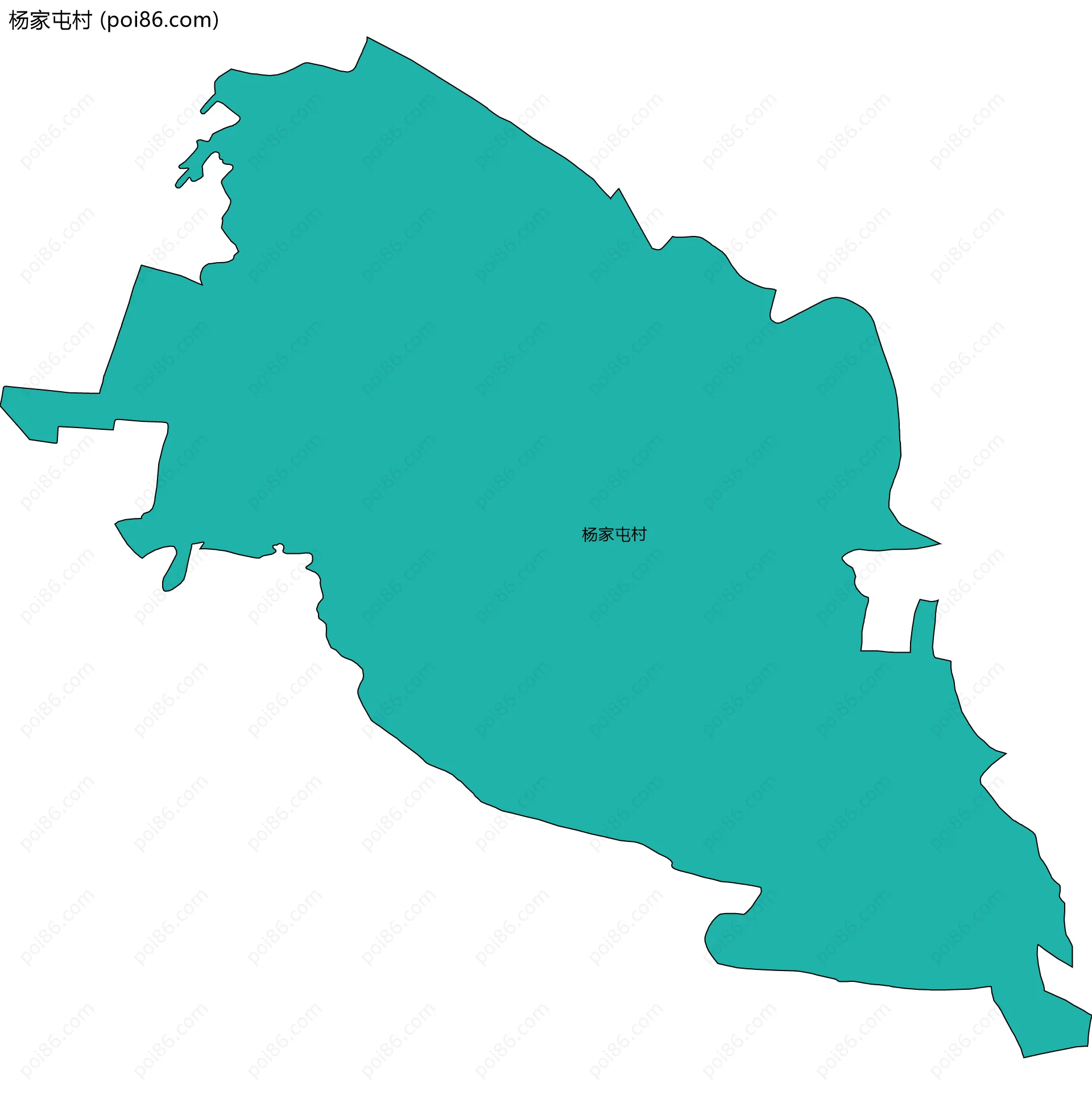 杨家屯村边界地图