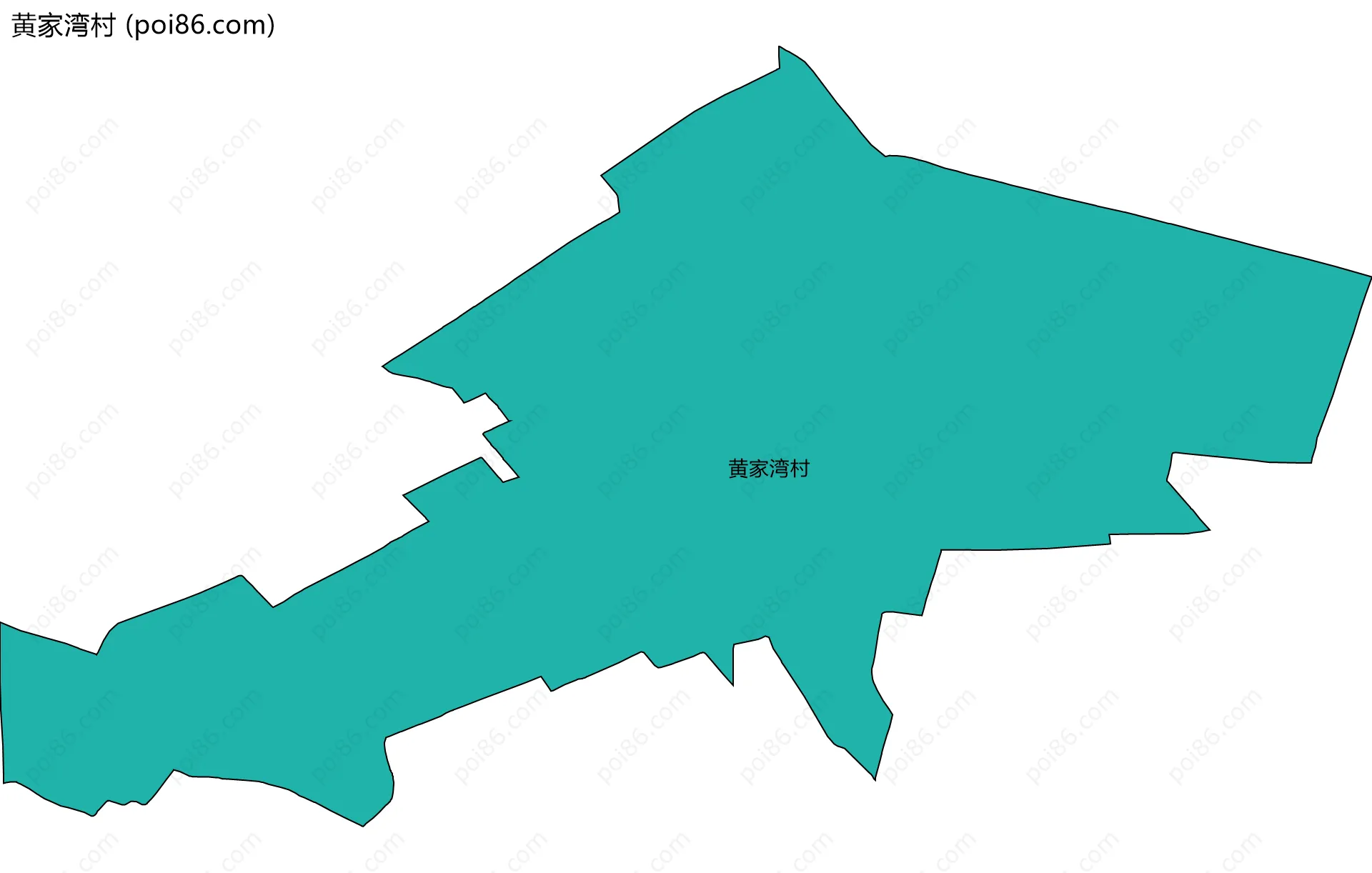 黄家湾村边界地图