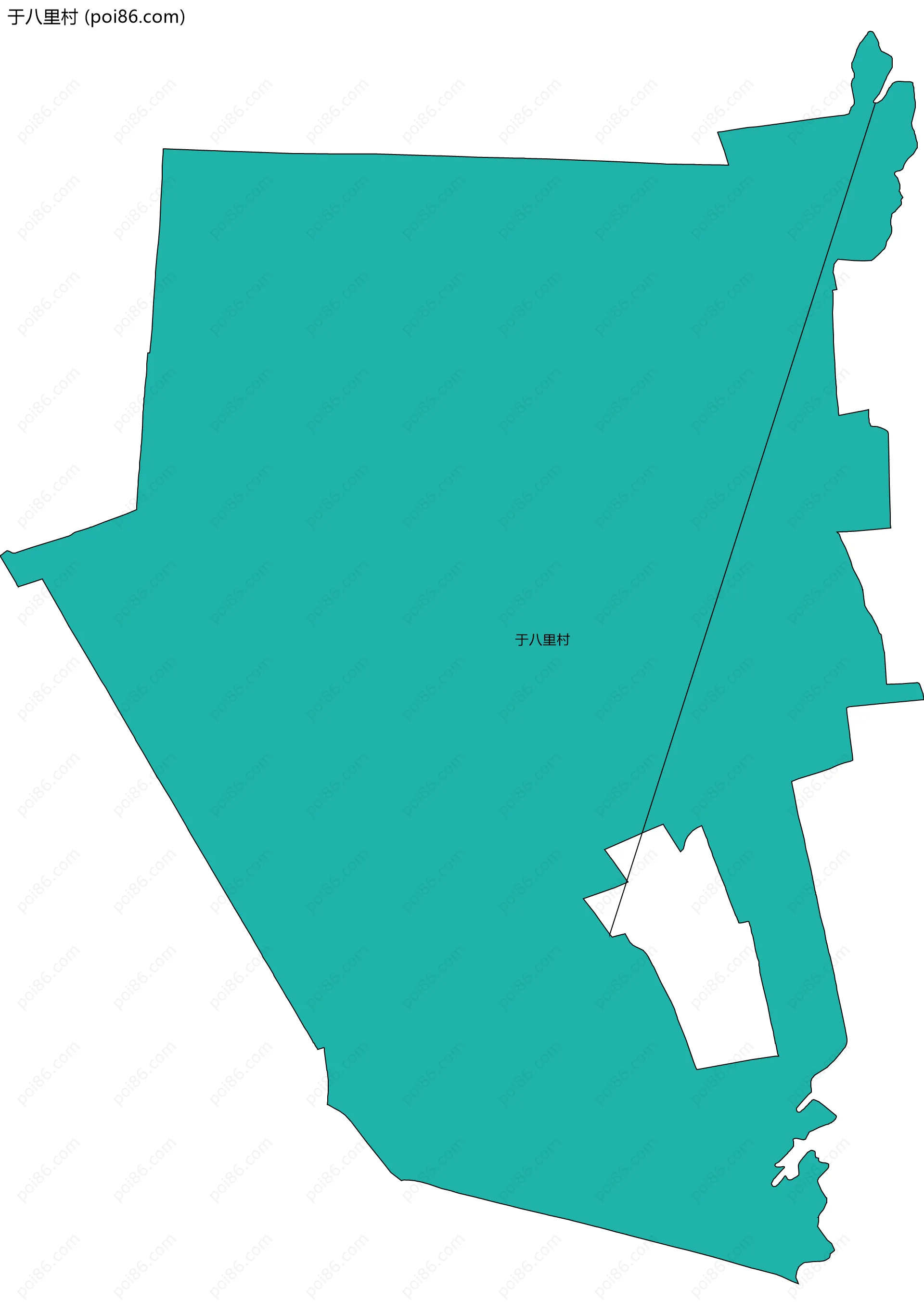于八里村边界地图