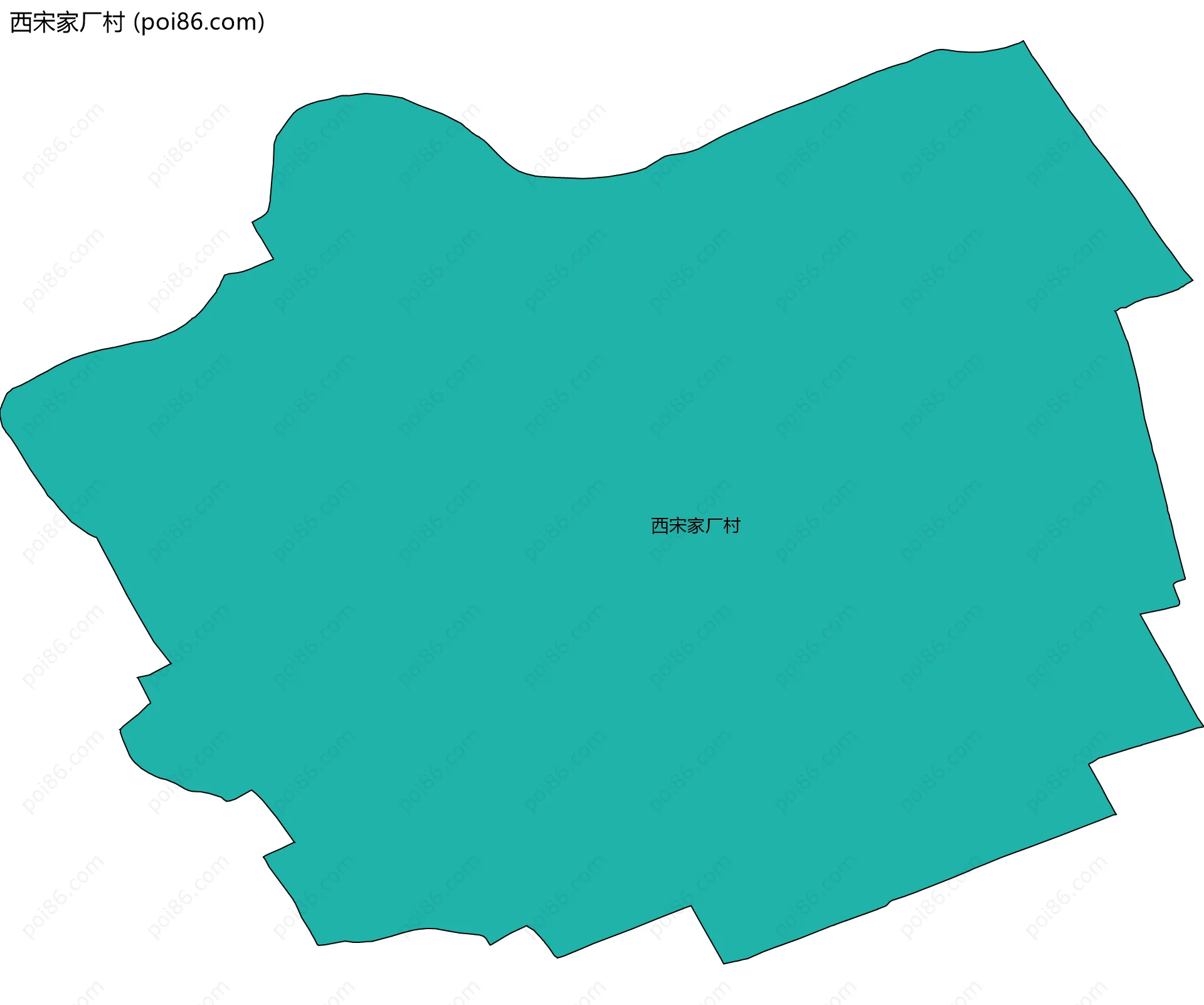 西宋家厂村边界地图