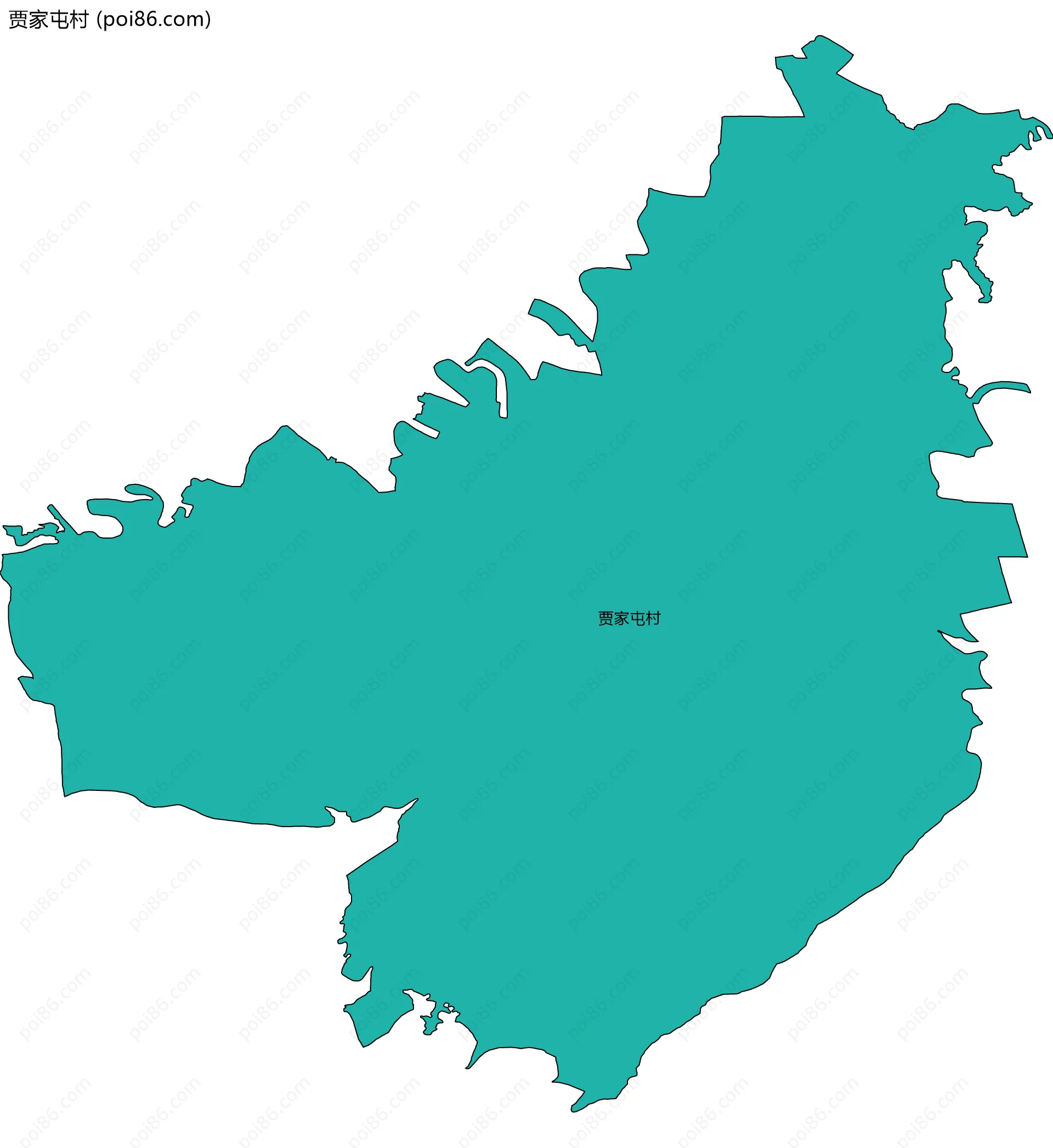 贾家屯村边界地图