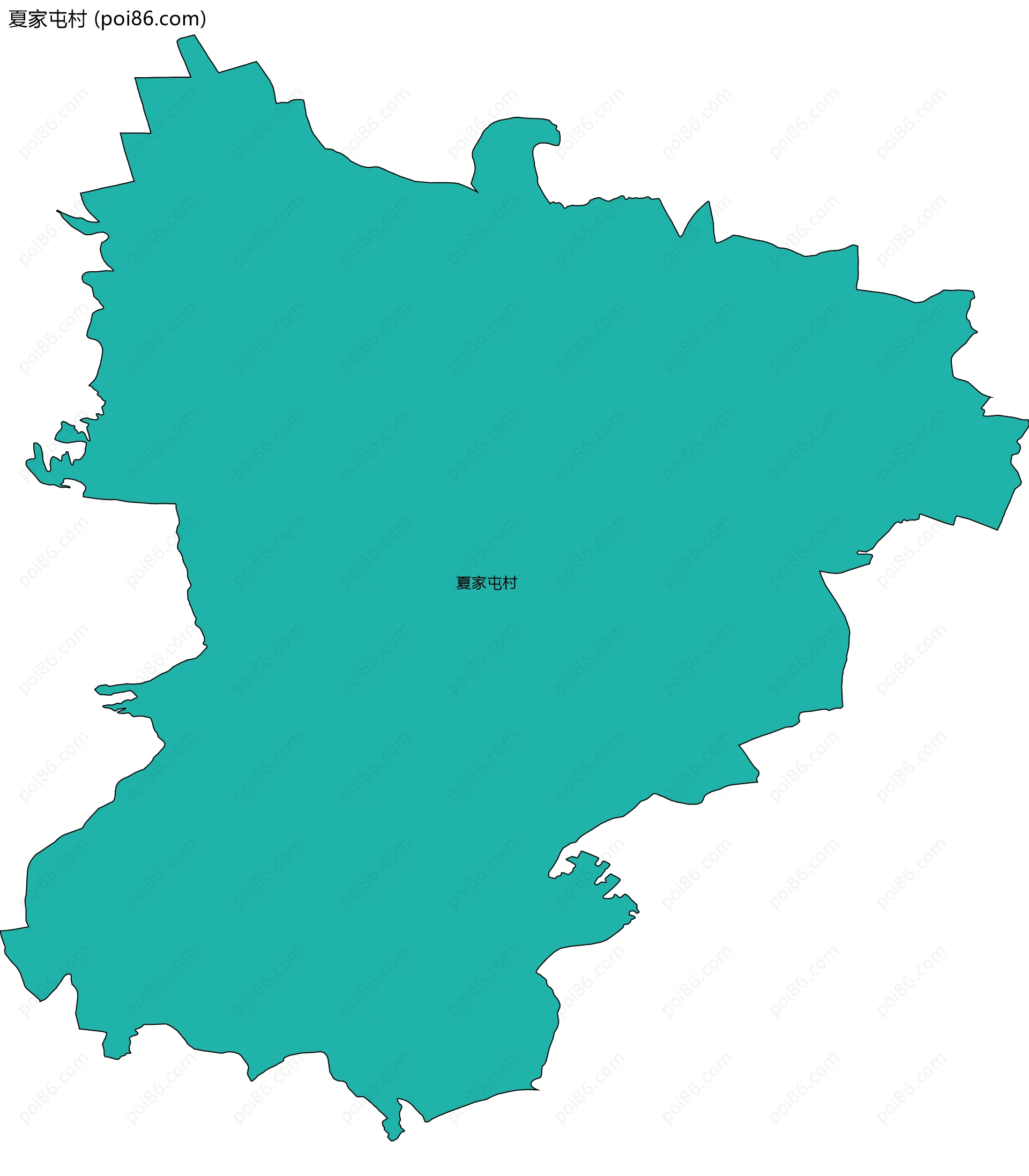 夏家屯村边界地图