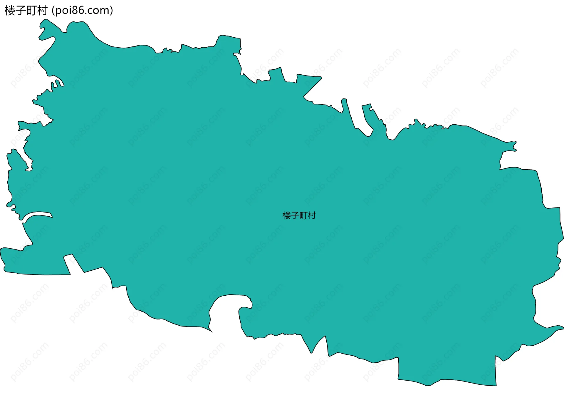 楼子町村边界地图