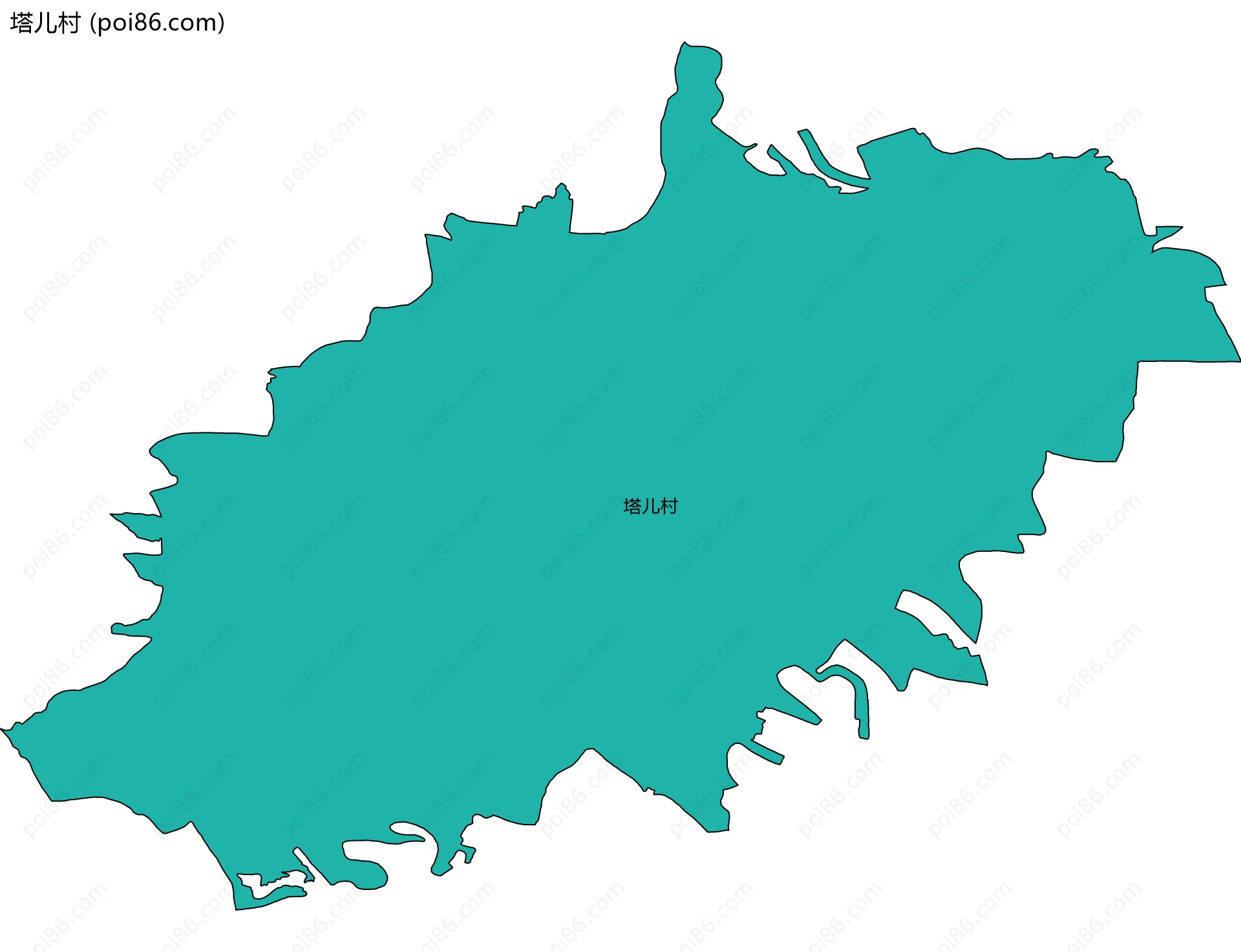 塔儿村边界地图