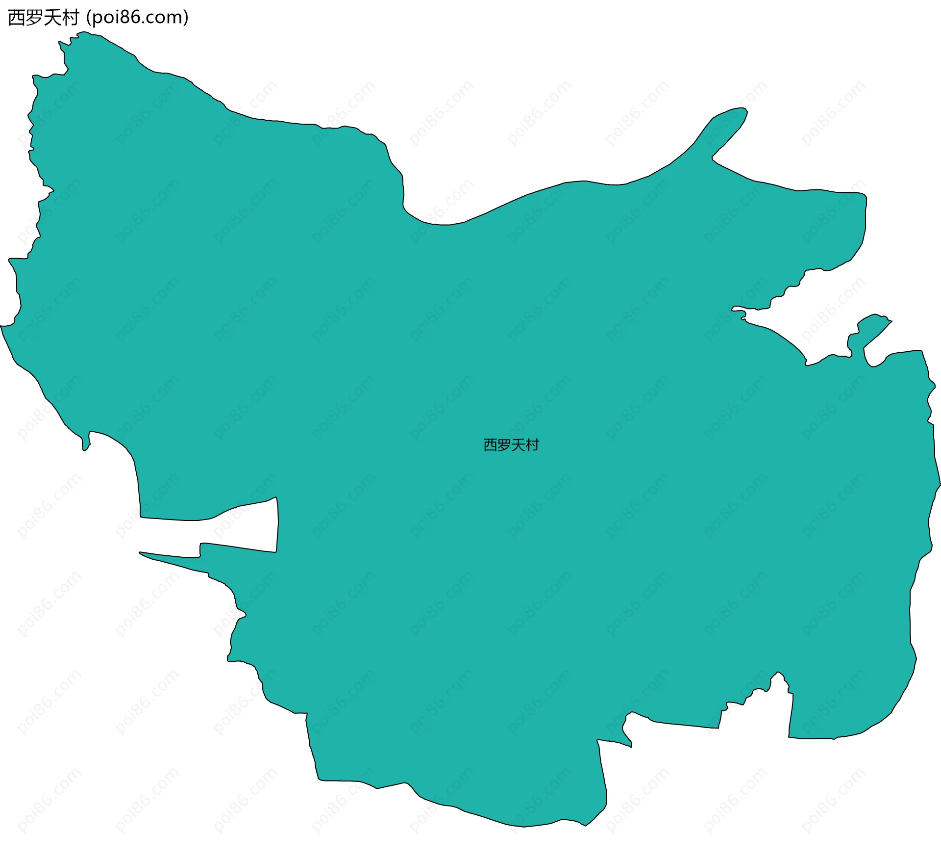 西罗夭村边界地图