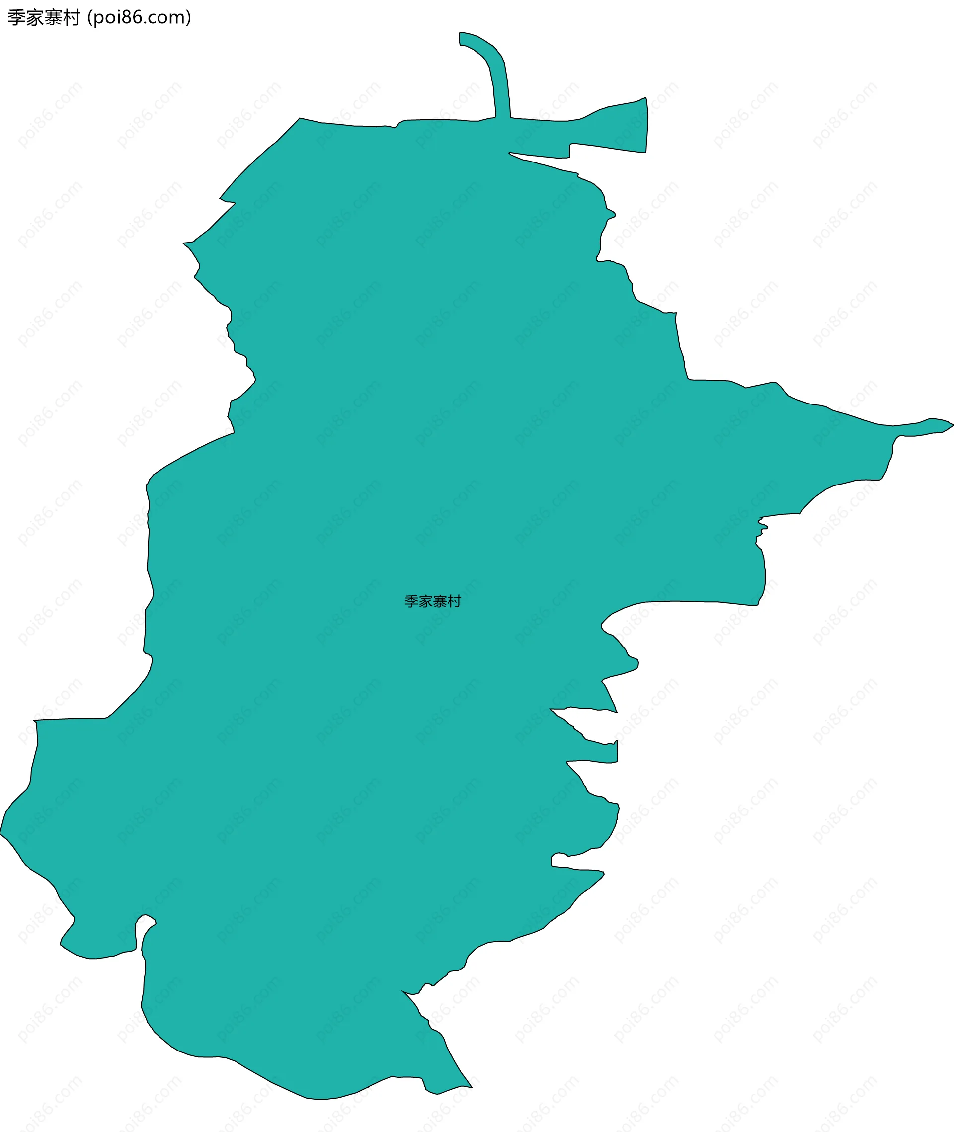 季家寨村边界地图