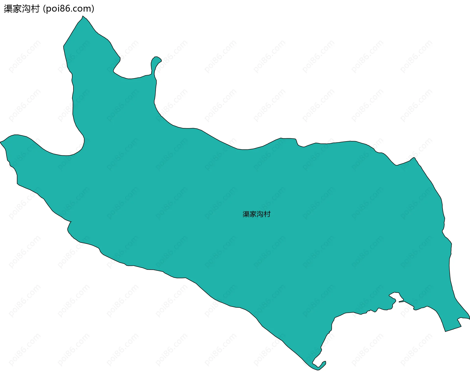 渠家沟村边界地图