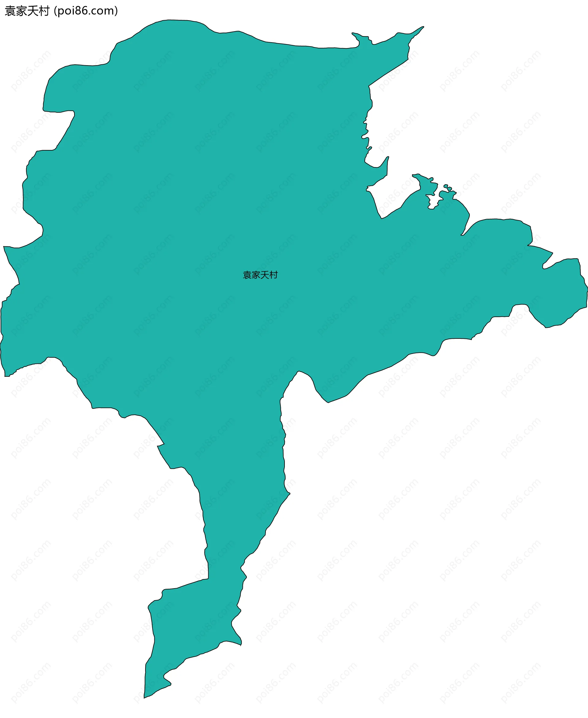 袁家夭村边界地图