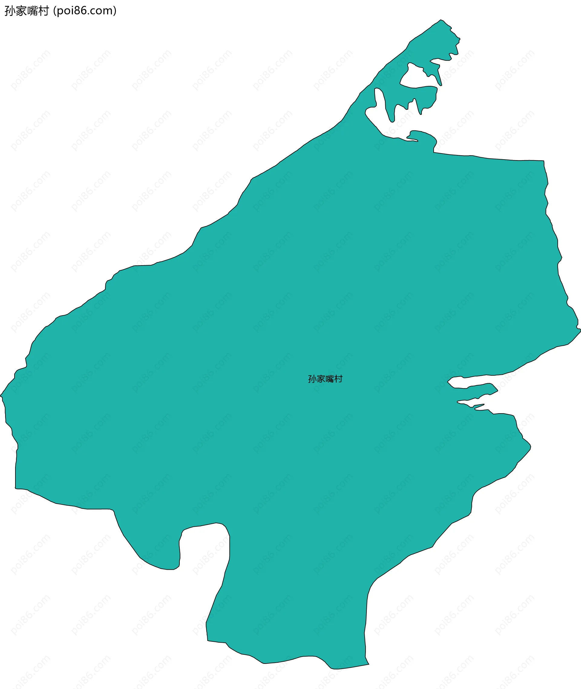 孙家嘴村边界地图