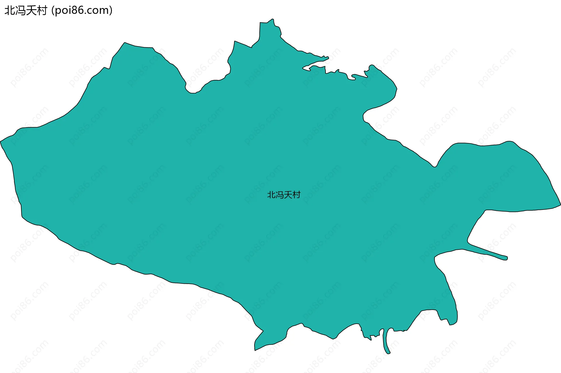 北冯夭村边界地图