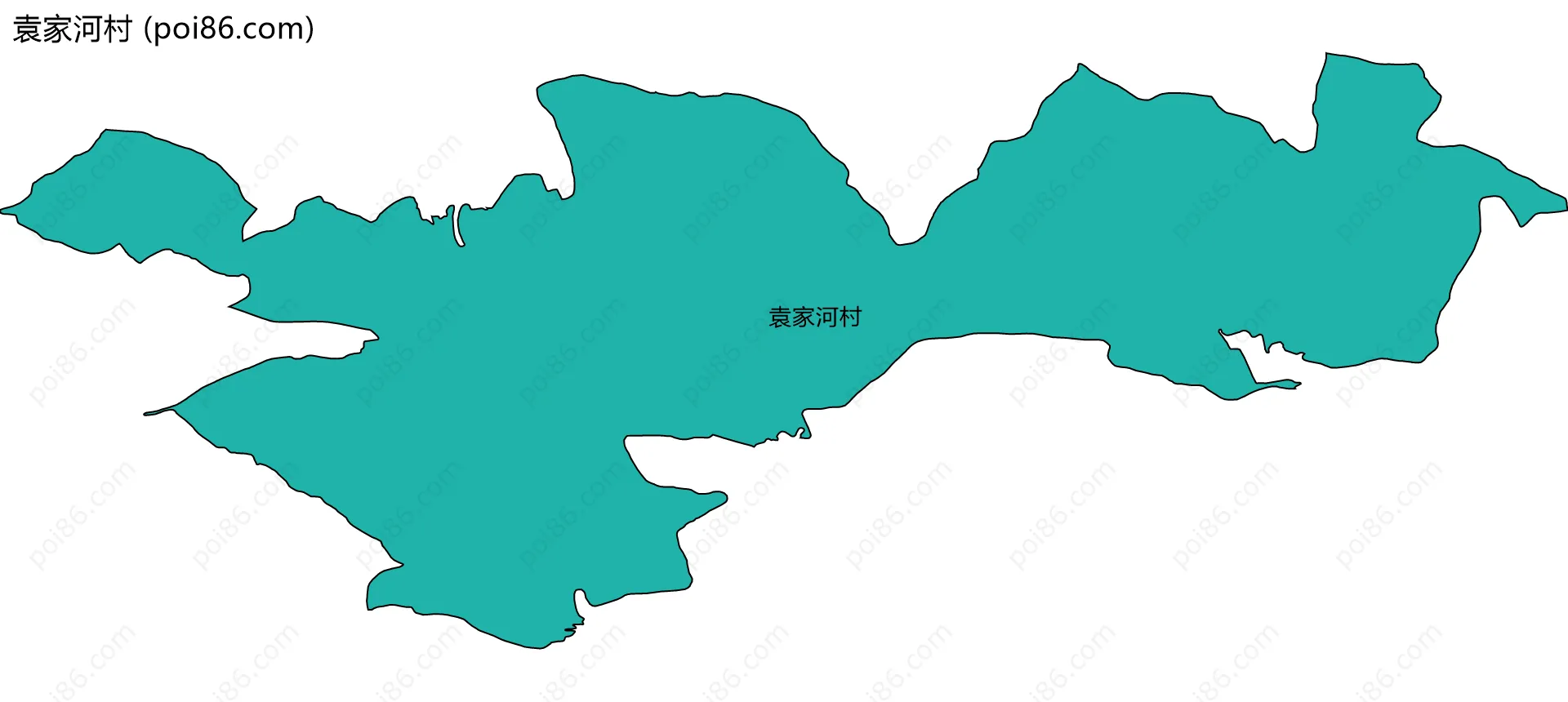 袁家河村边界地图