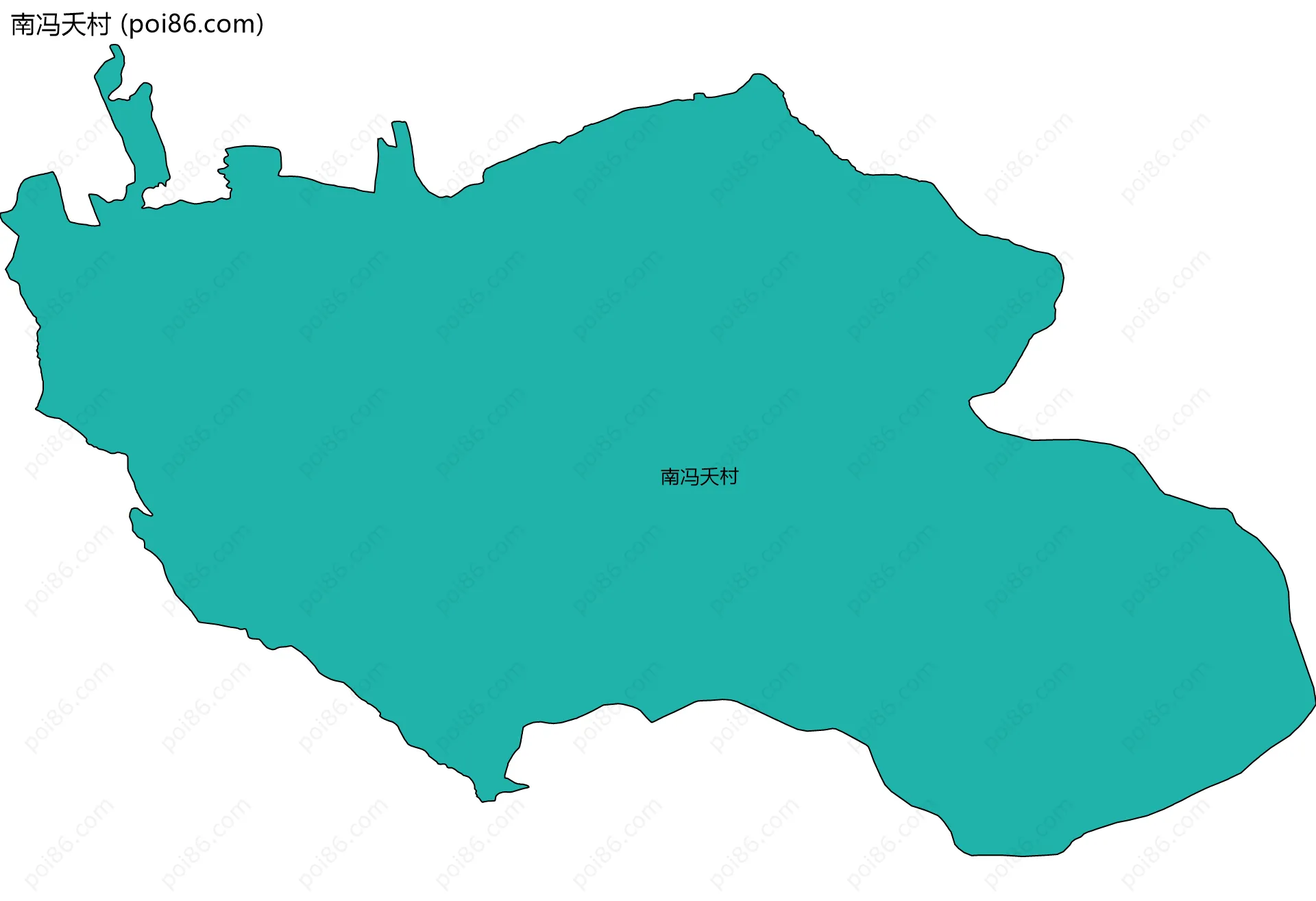 南冯夭村边界地图