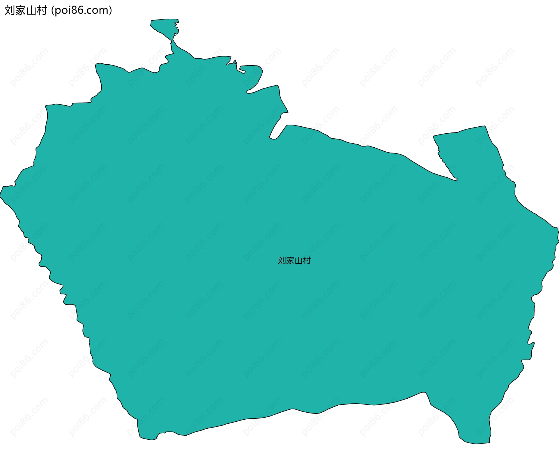 刘家山村边界地图