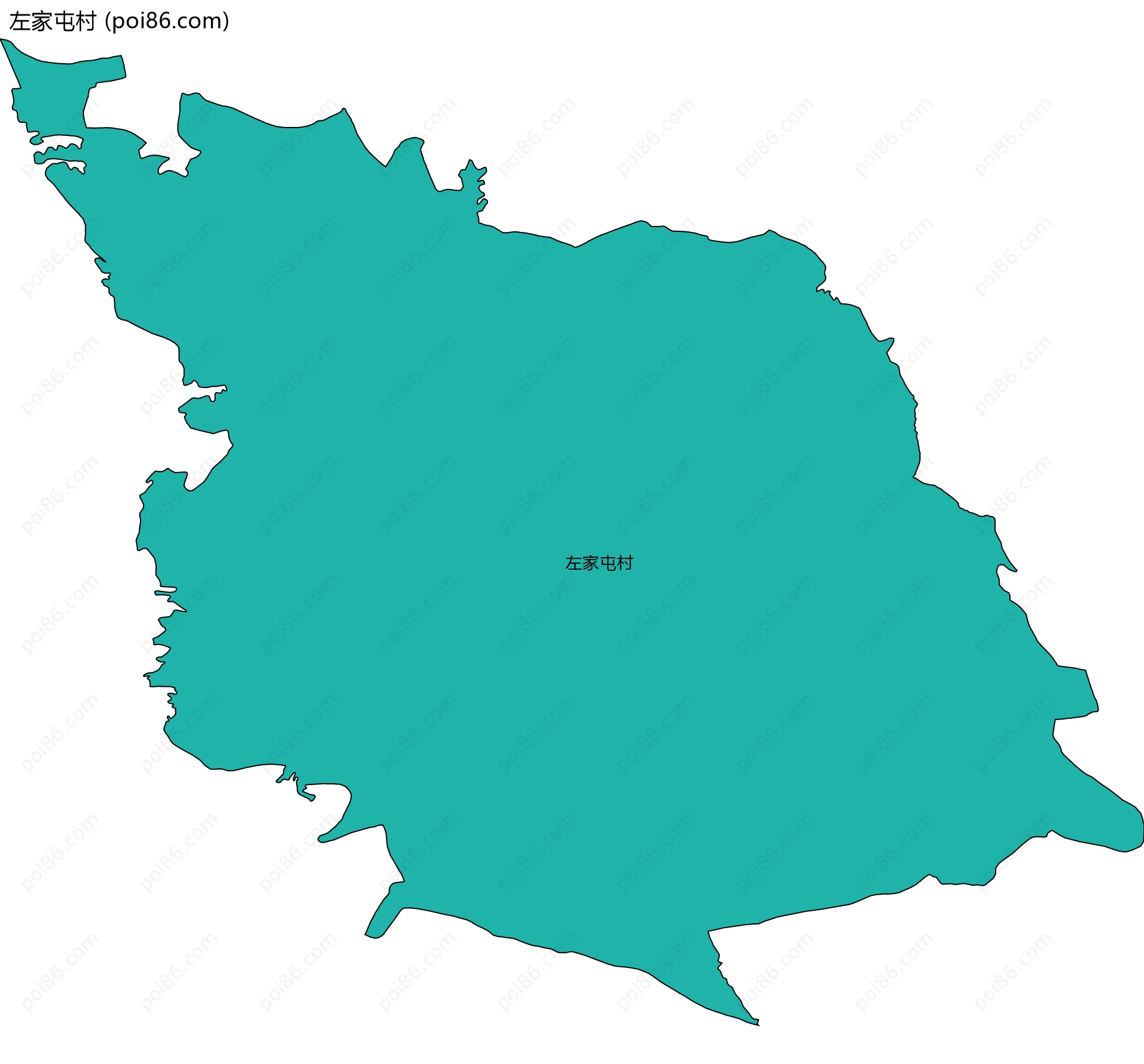 左家屯村边界地图