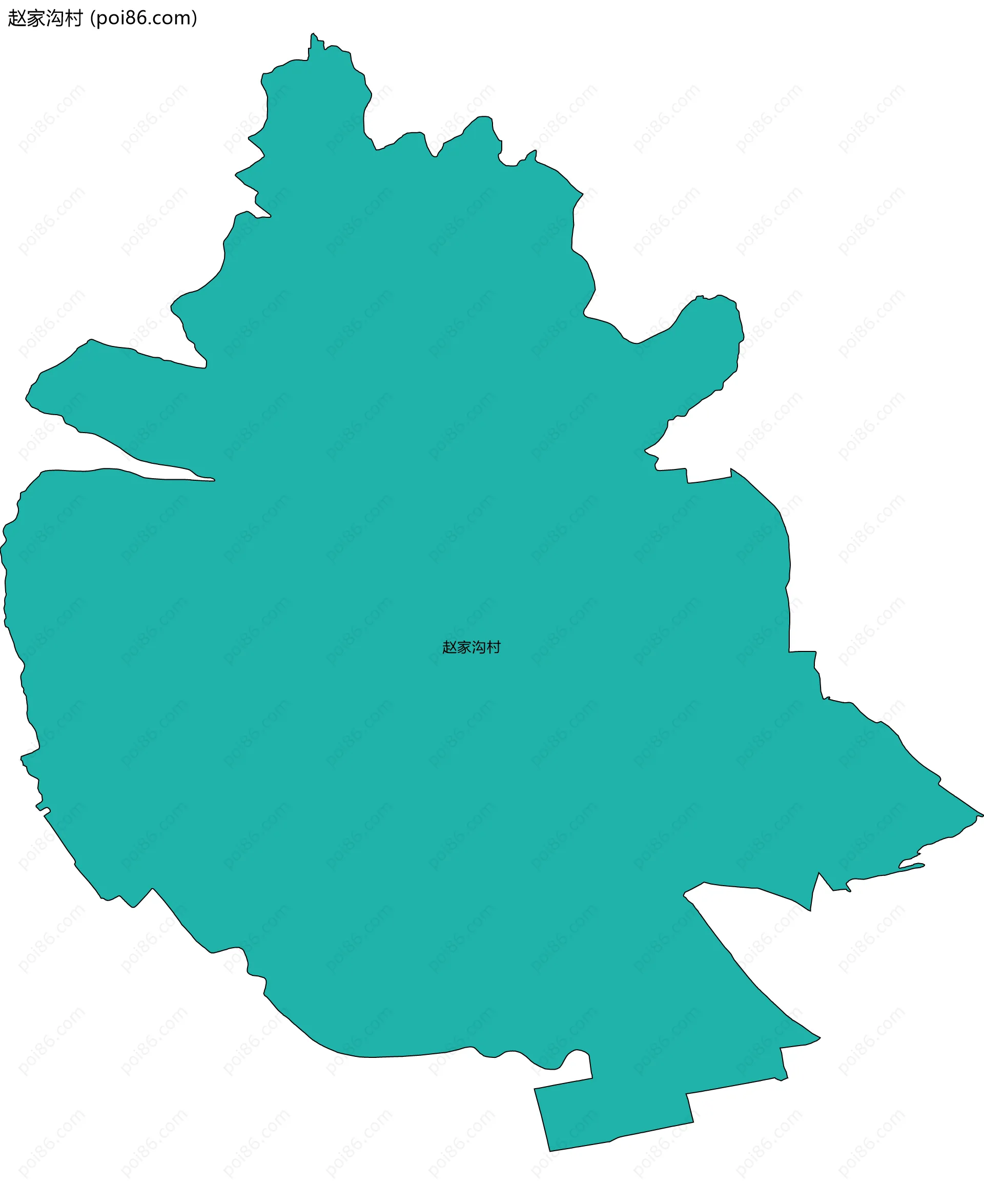 赵家沟村边界地图