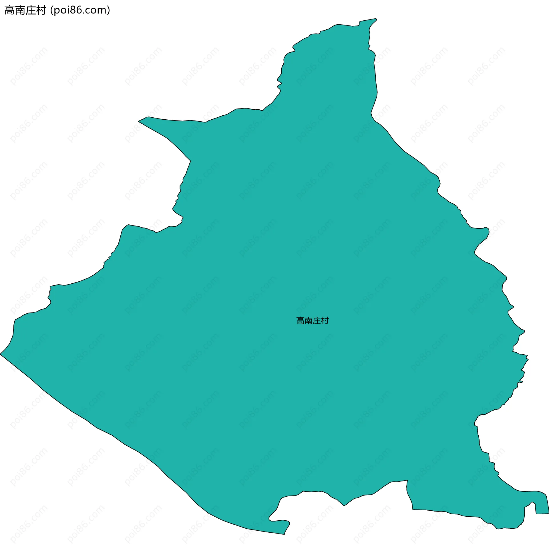 高南庄村边界地图