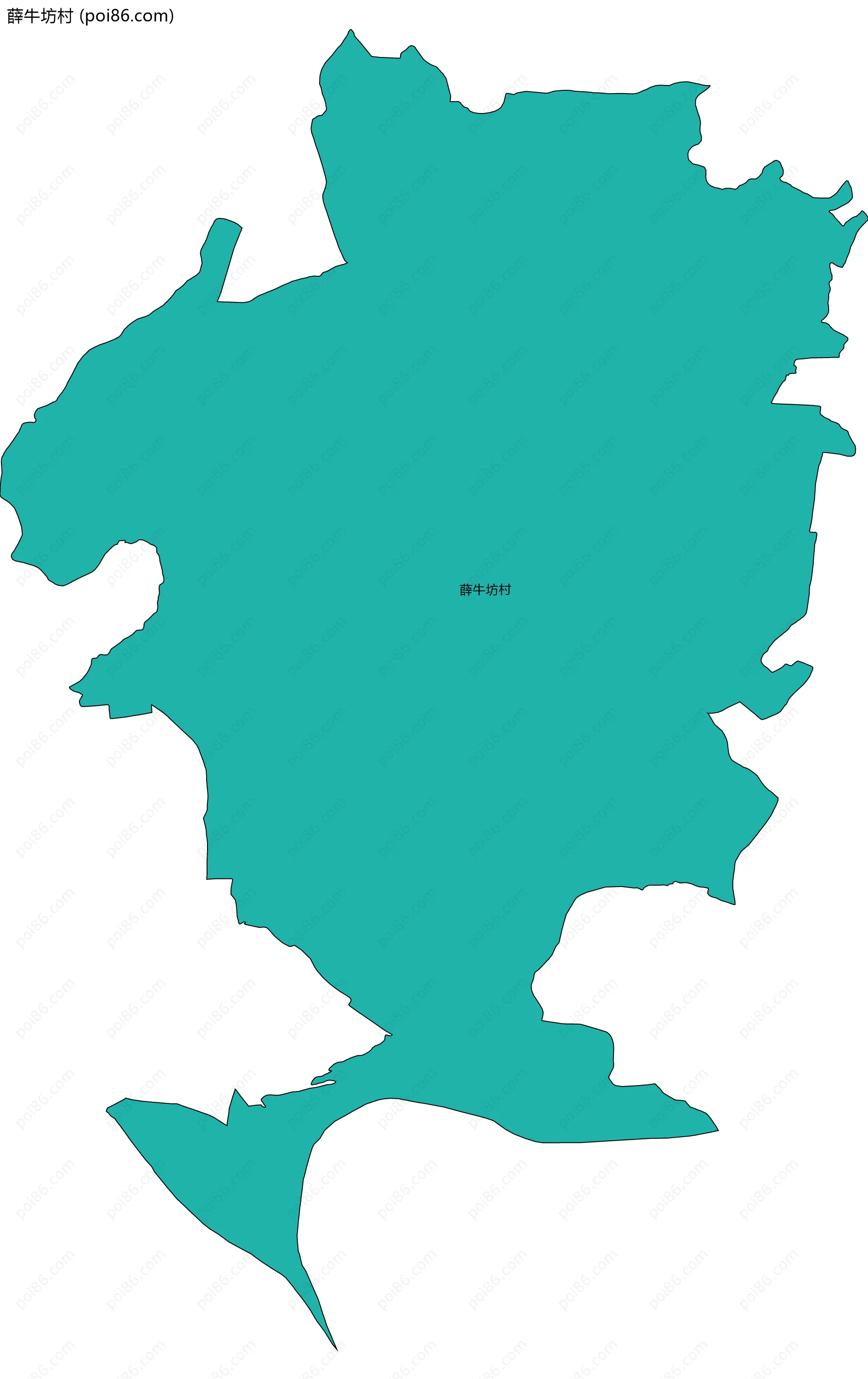 薛牛坊村边界地图