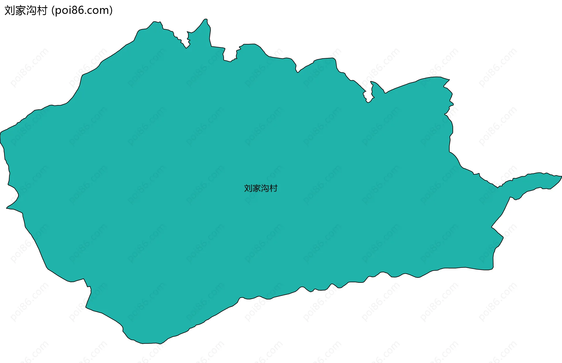 刘家沟村边界地图