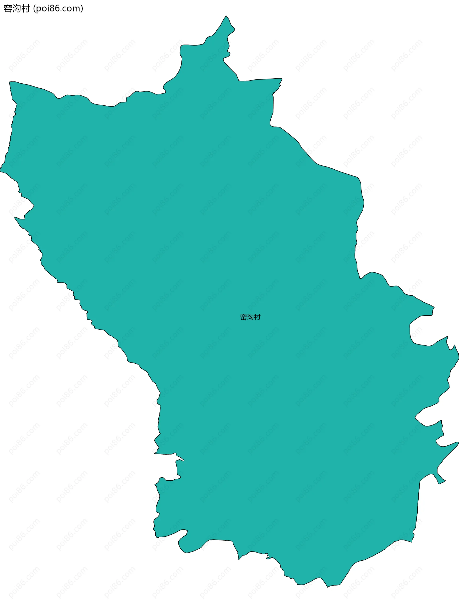 窑沟村边界地图