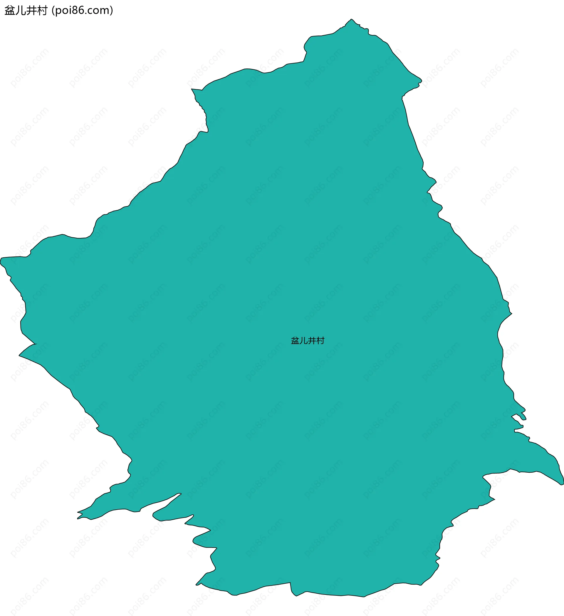 盆儿井村边界地图