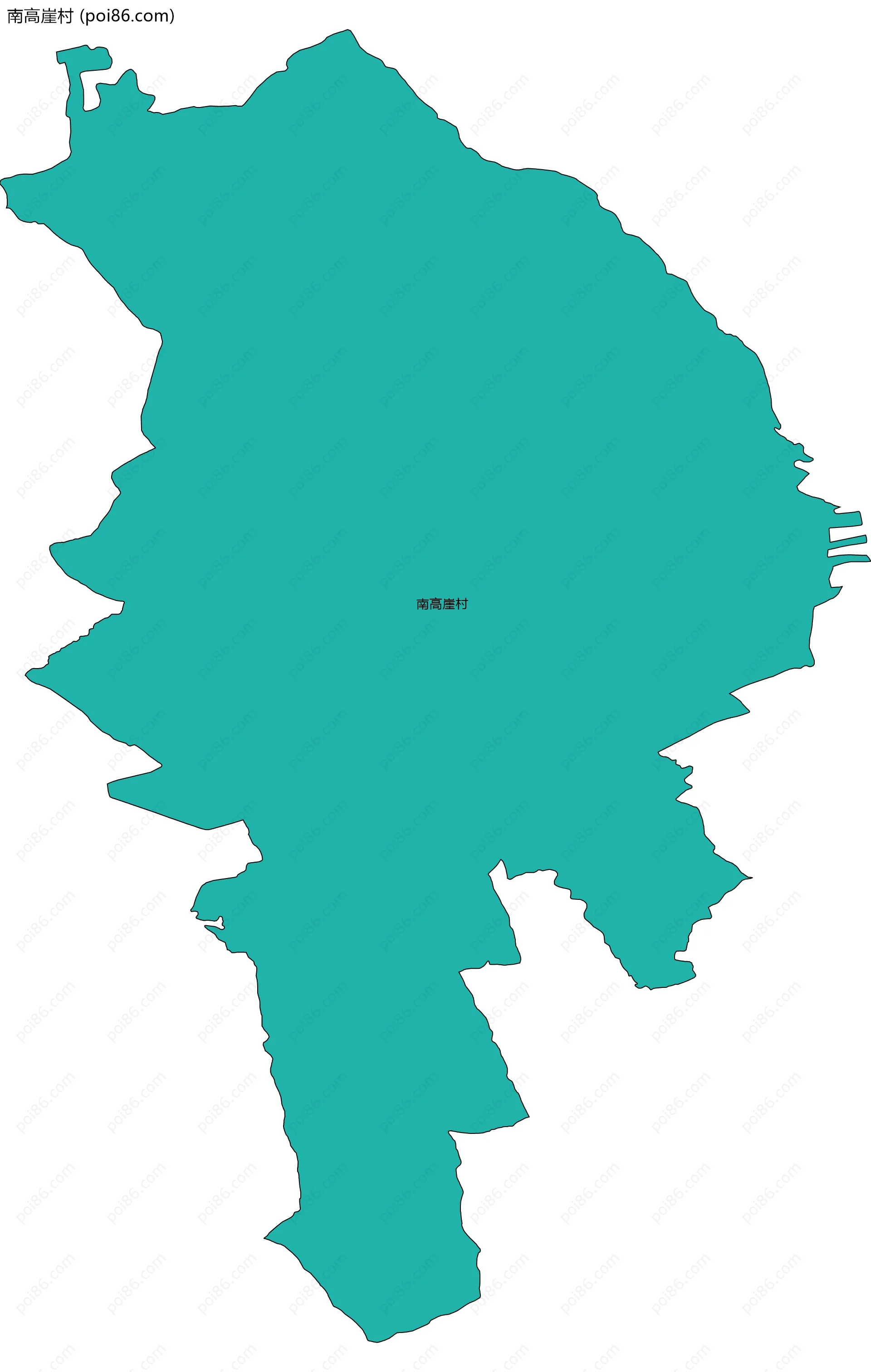 南高崖村边界地图