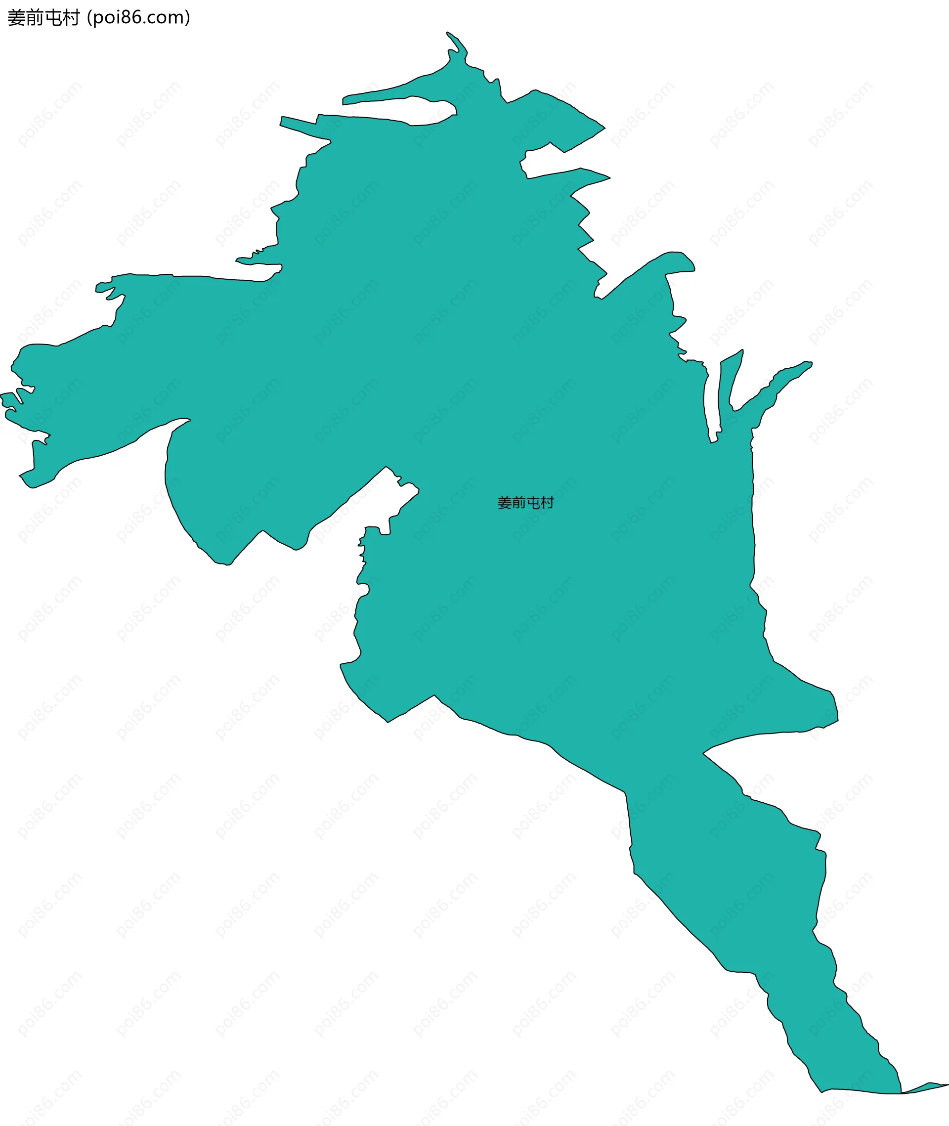 姜前屯村边界地图