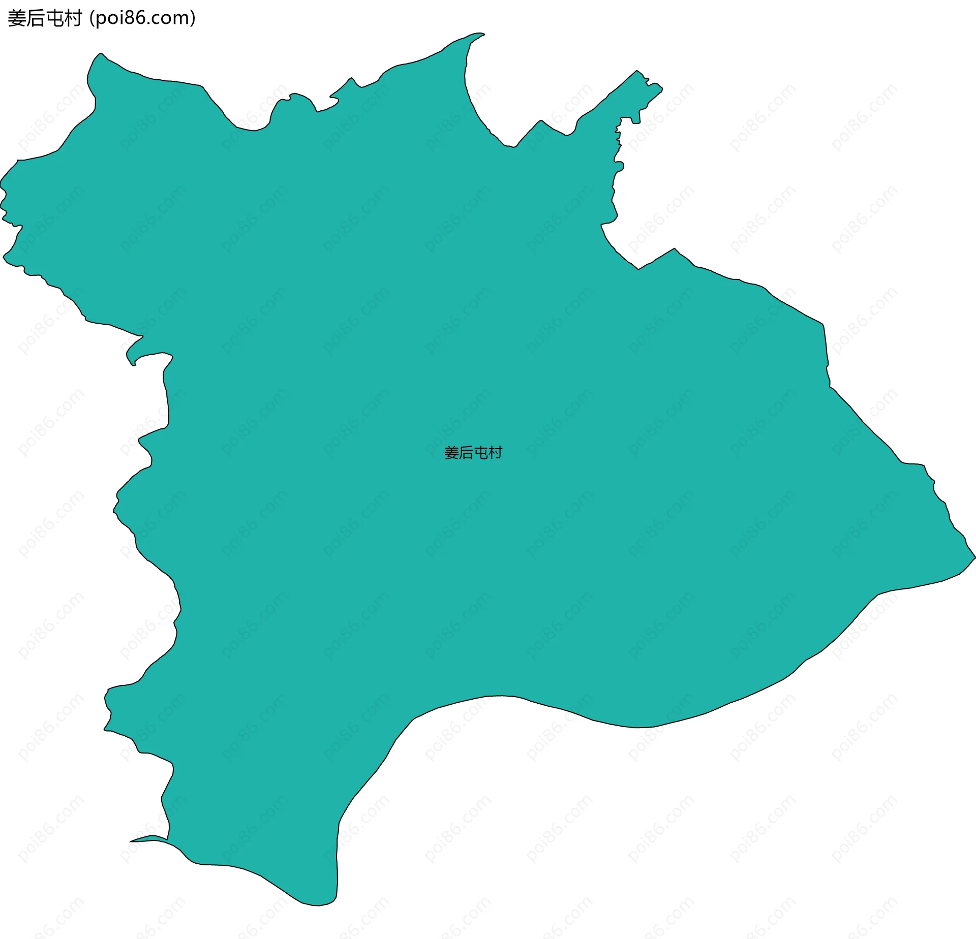 姜后屯村边界地图