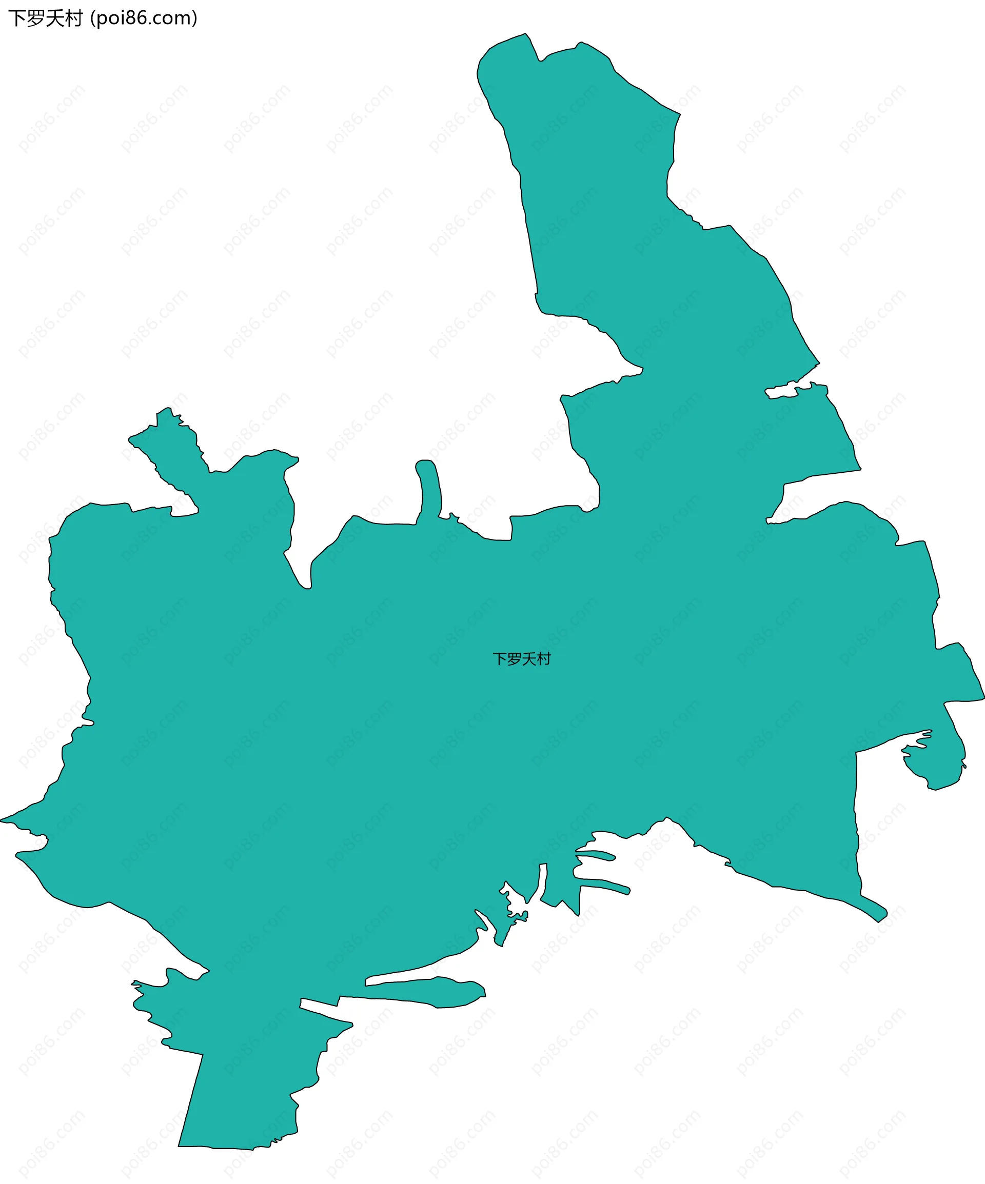 下罗夭村边界地图