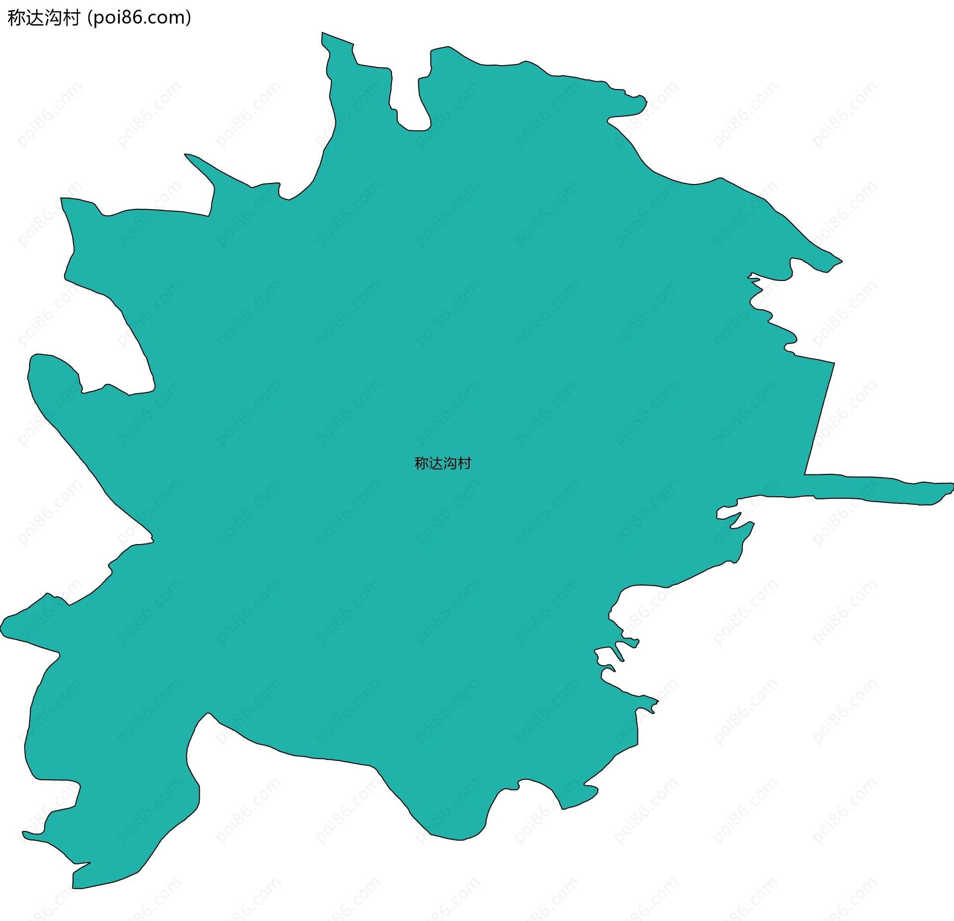 称达沟村边界地图