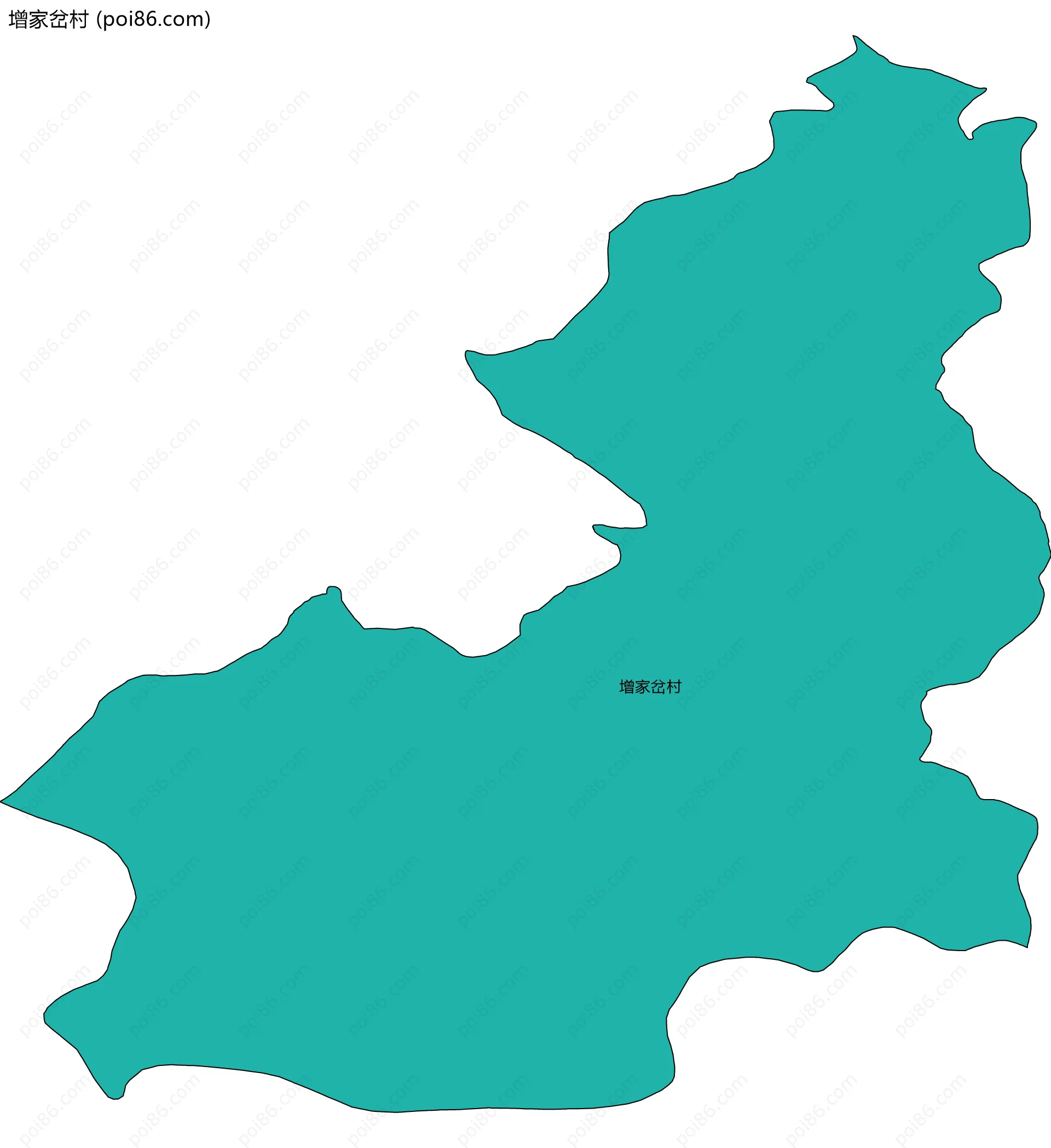 增家岔村边界地图