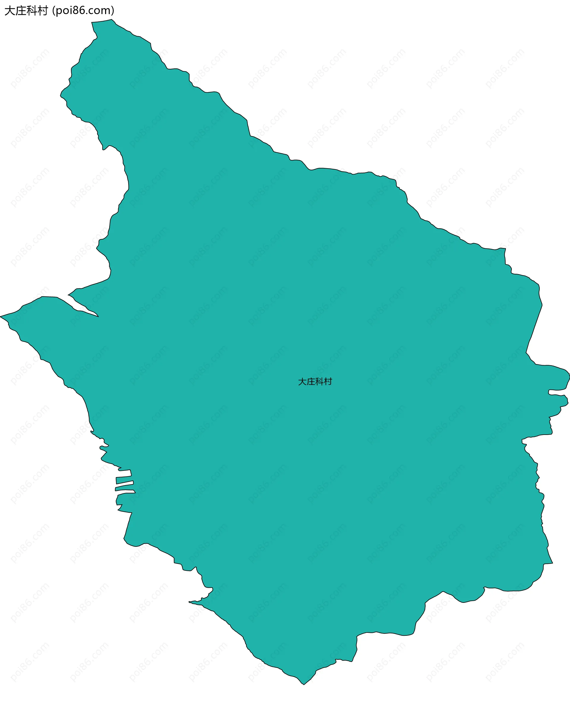 大庄科村边界地图