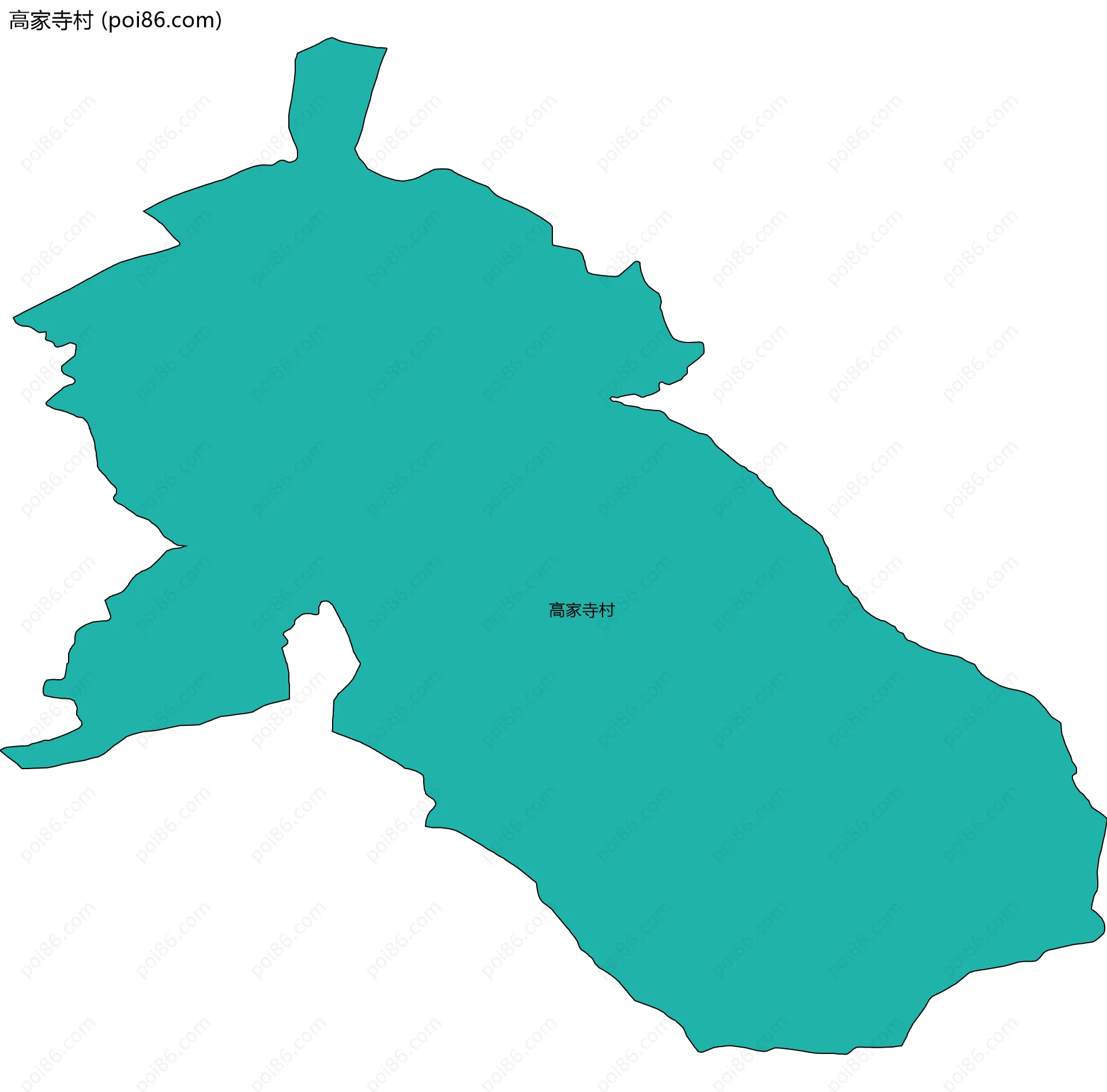 高家寺村边界地图