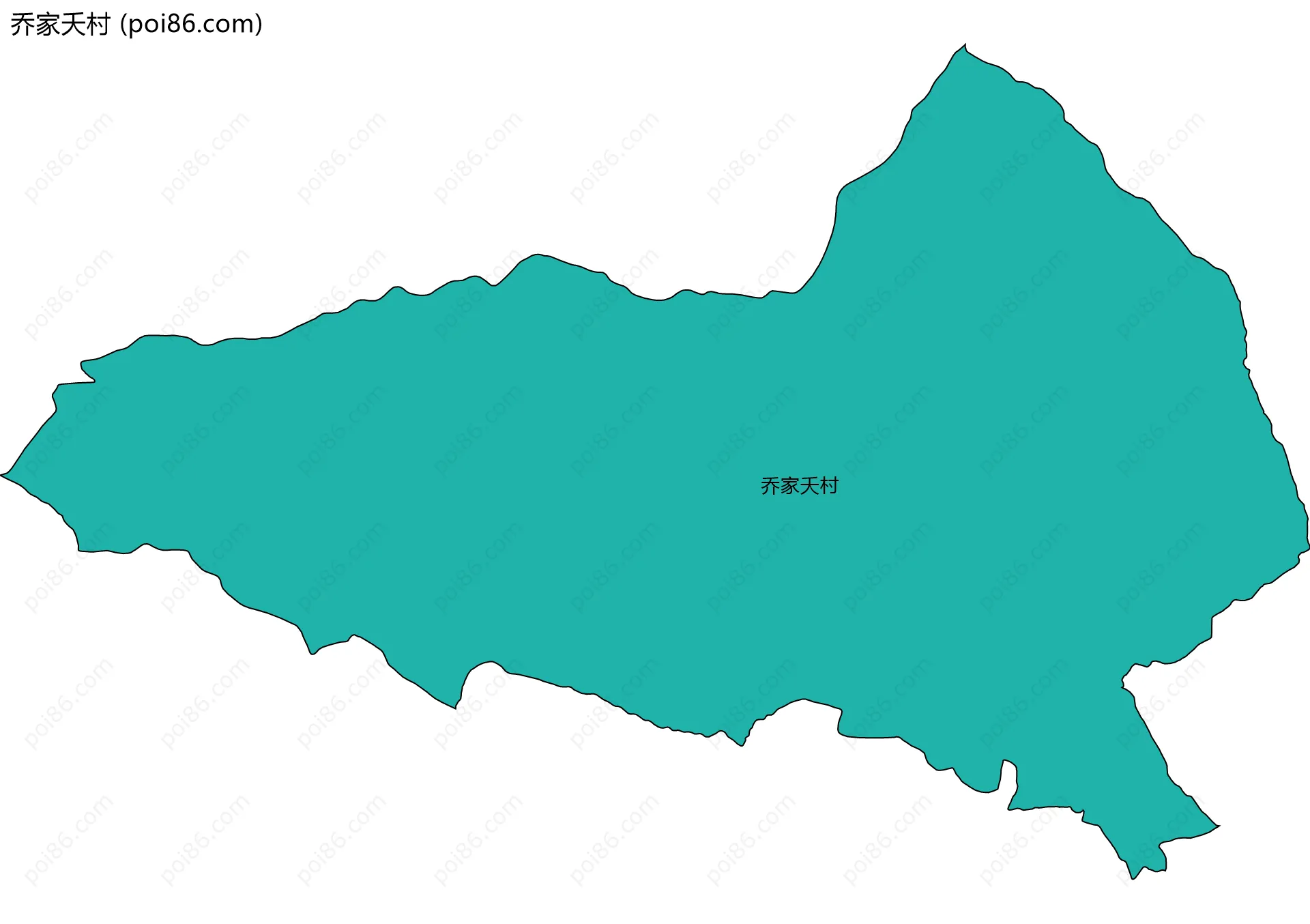 乔家夭村边界地图