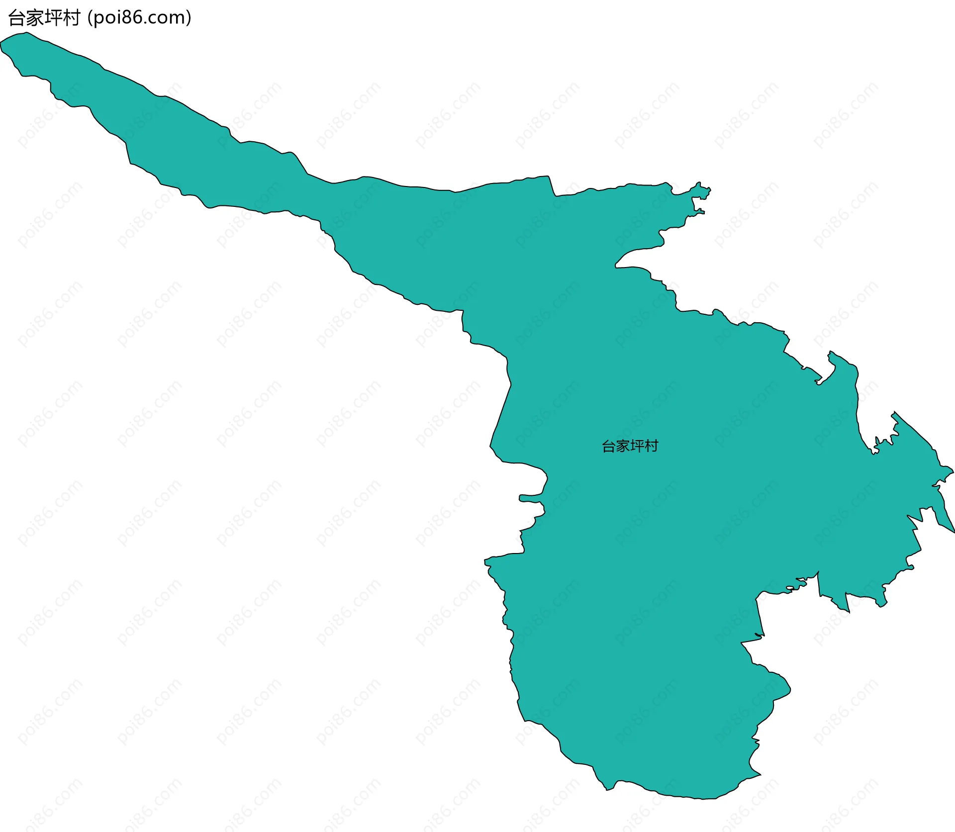 台家坪村边界地图