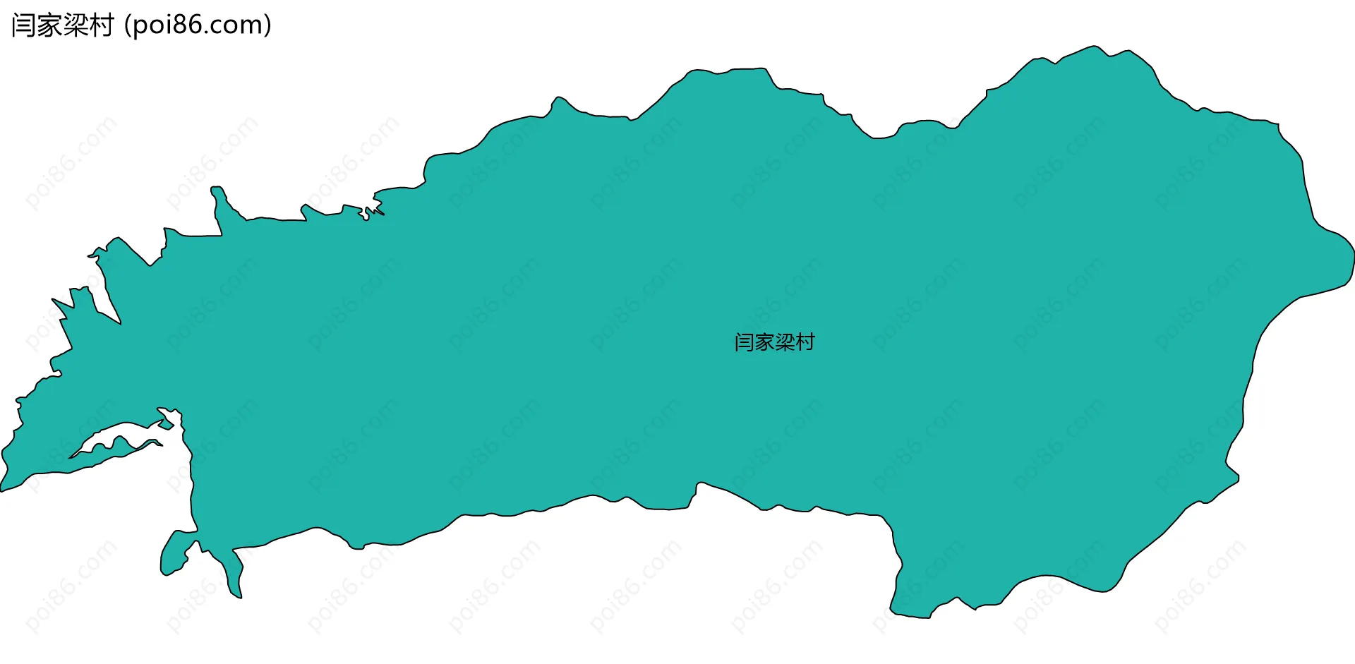 闫家梁村边界地图