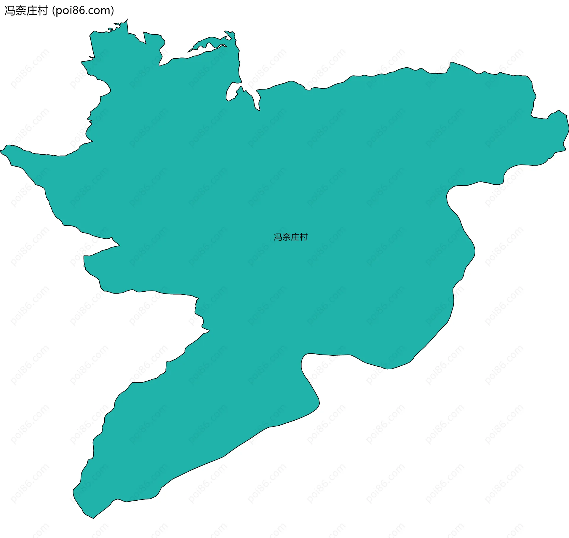 冯奈庄村边界地图