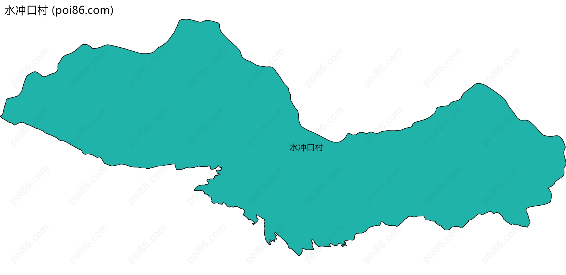 水冲口村边界地图