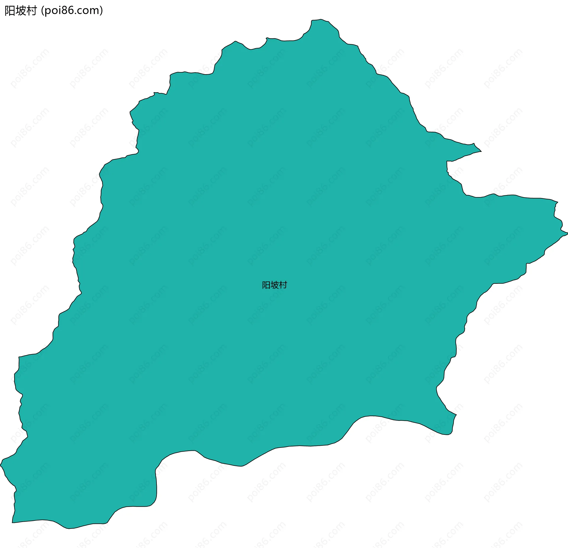 阳坡村边界地图
