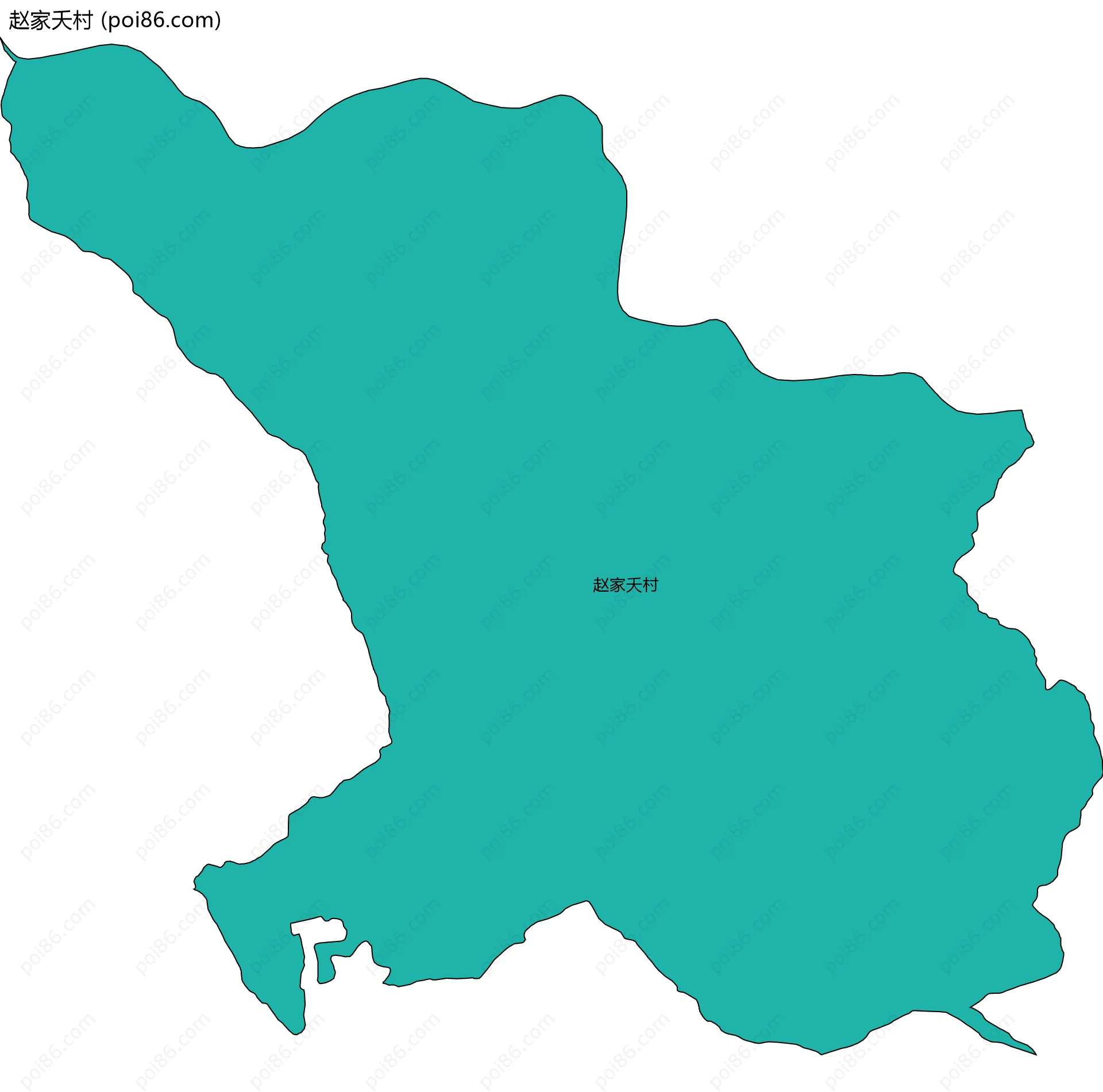 赵家夭村边界地图