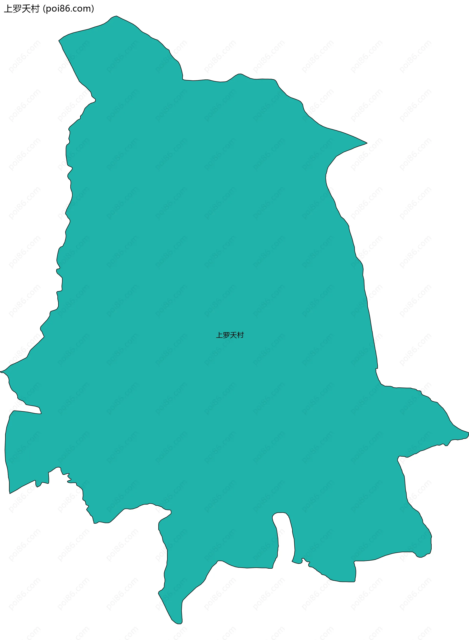 上罗夭村边界地图