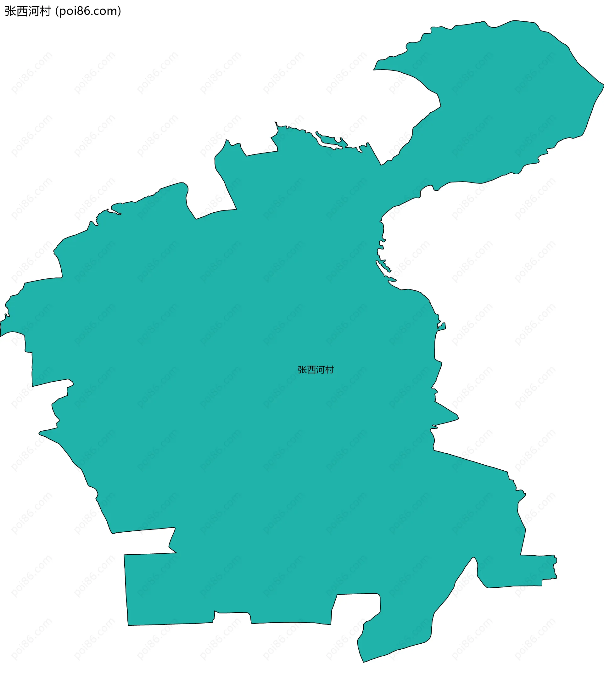 张西河村边界地图