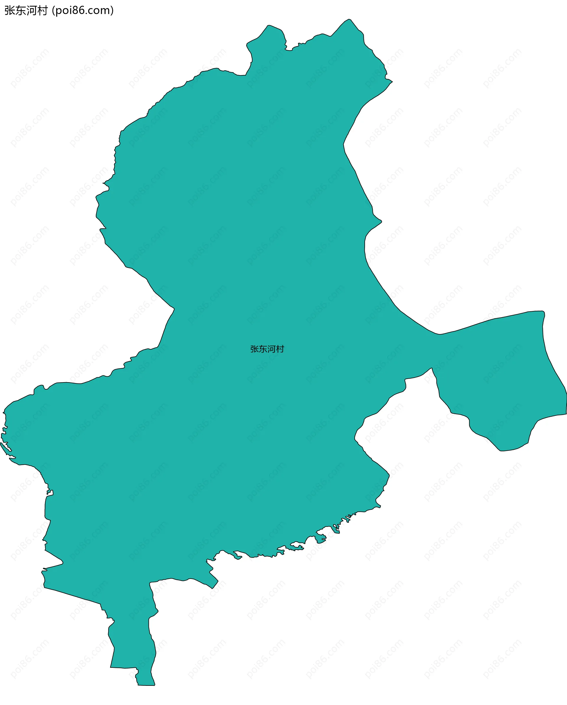 张东河村边界地图