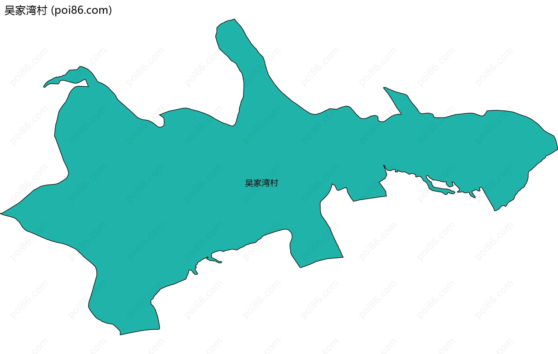 吴家湾村边界地图