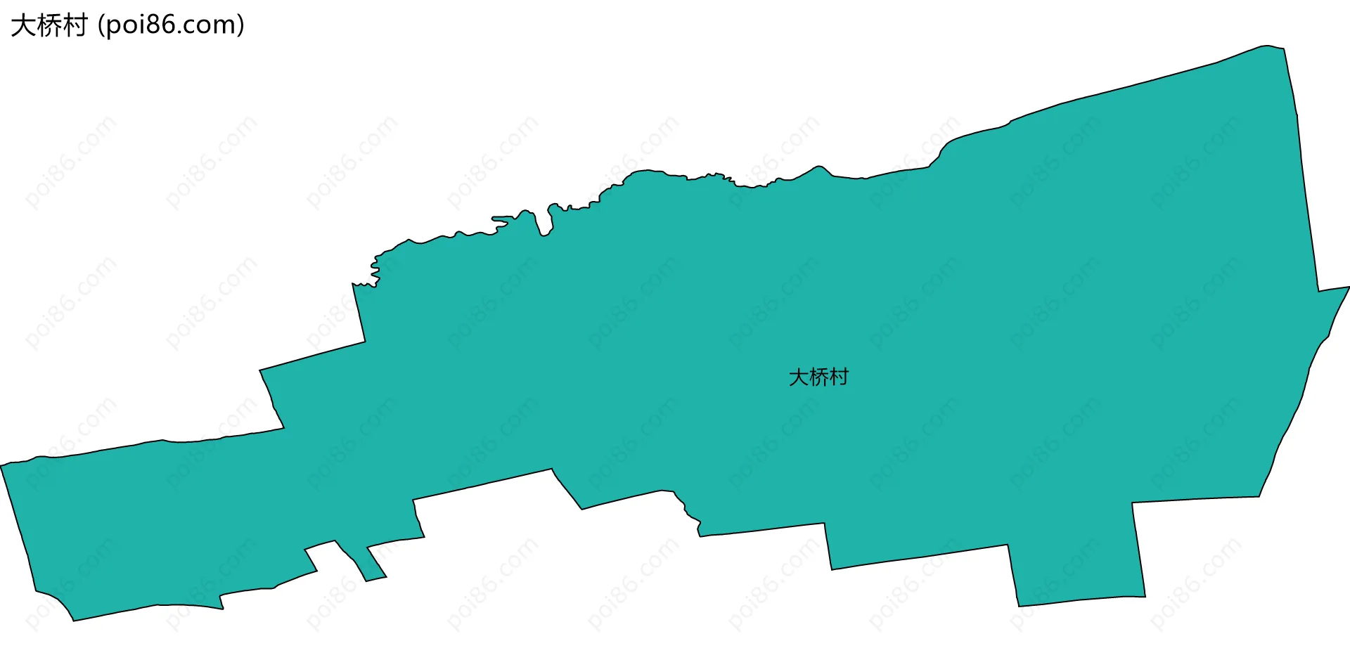 大桥村边界地图
