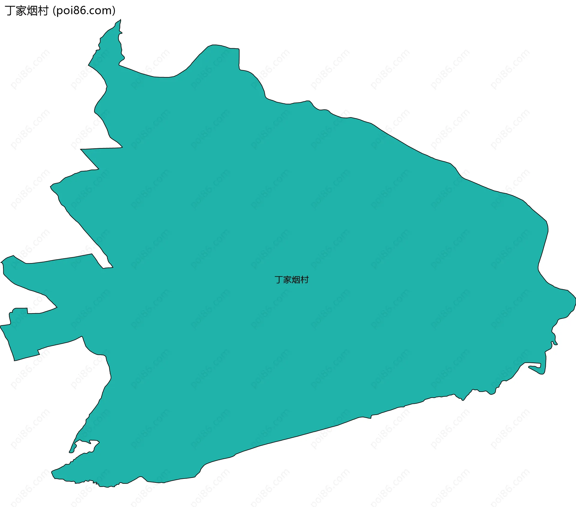 丁家烟村边界地图