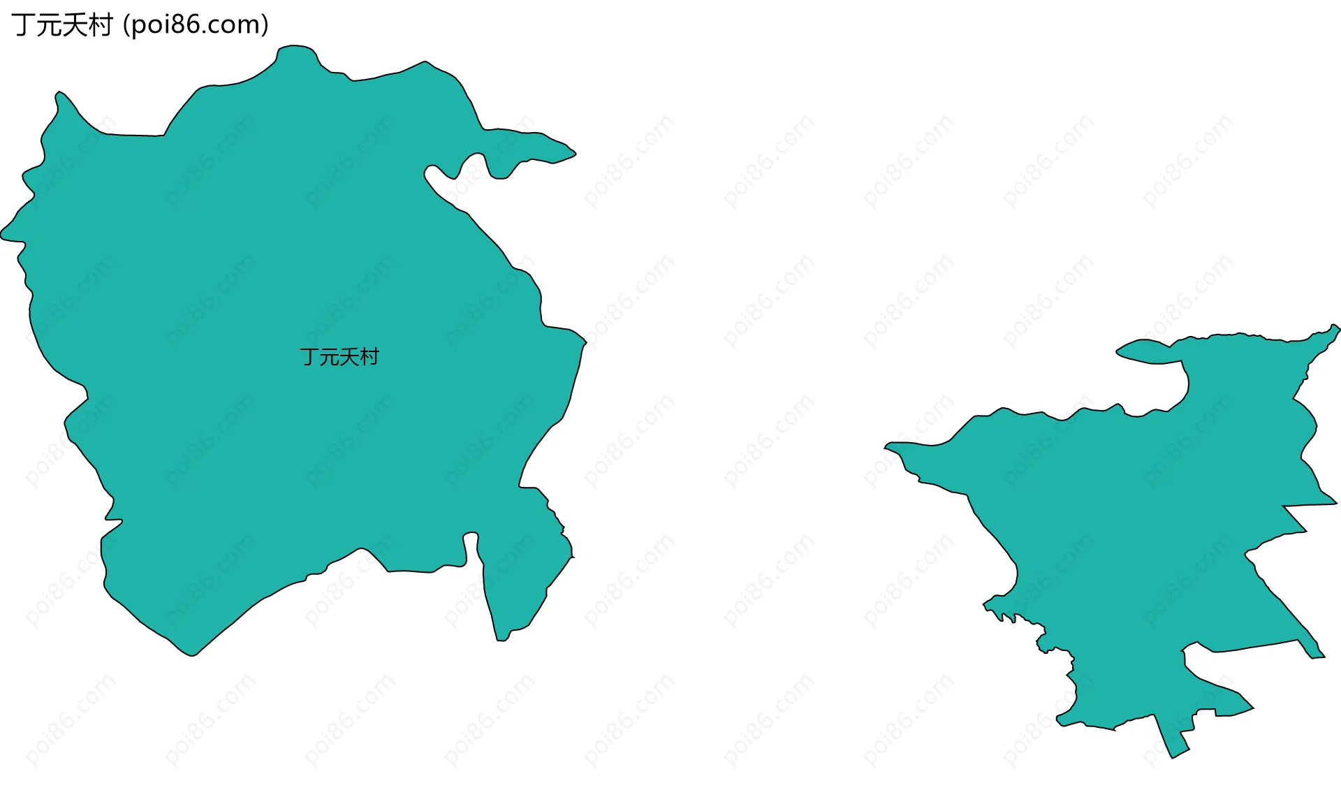 丁元夭村边界地图