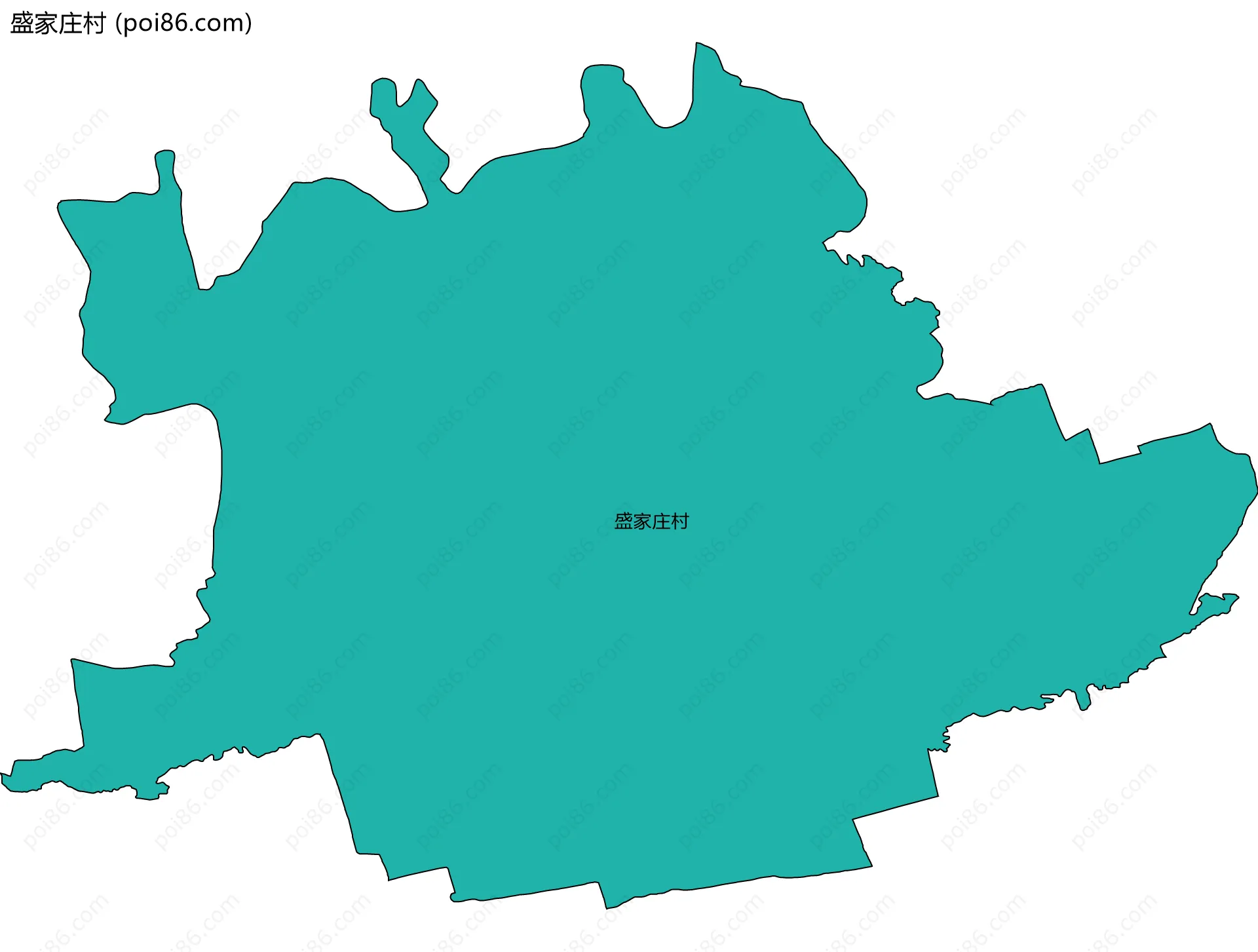 盛家庄村边界地图