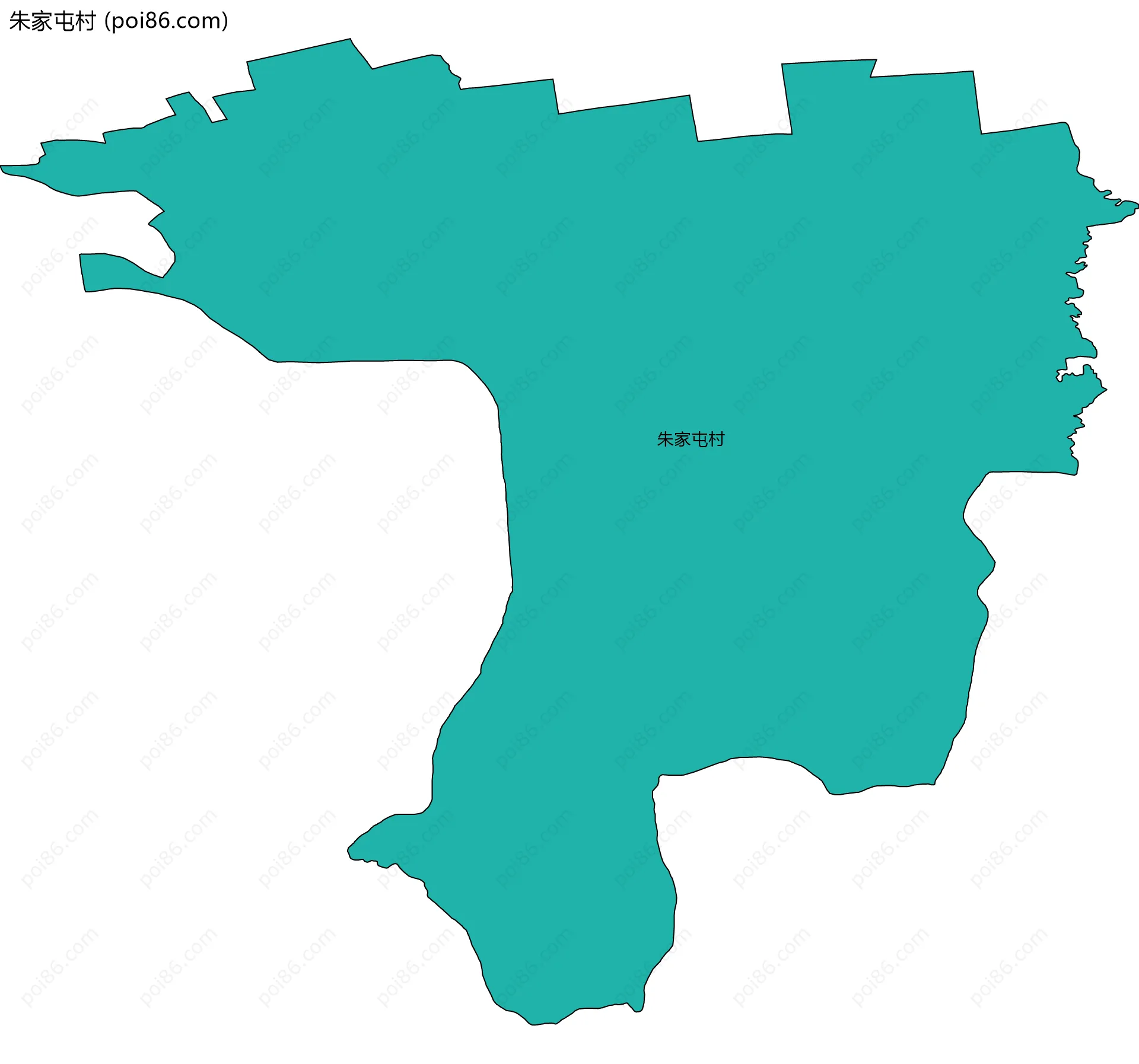 朱家屯村边界地图