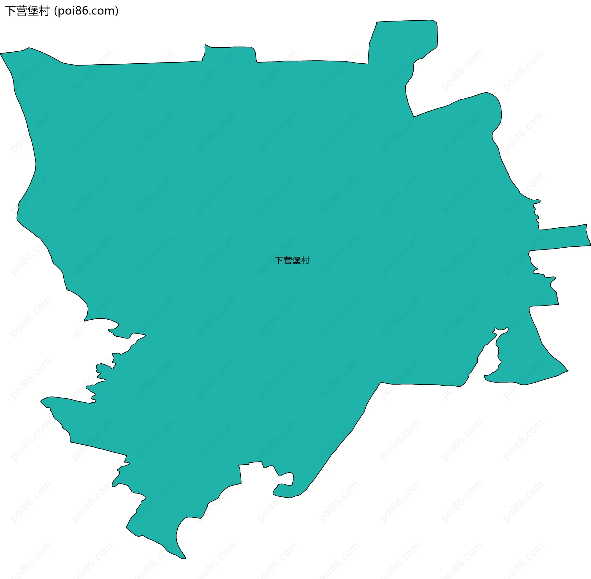 下营堡村边界地图