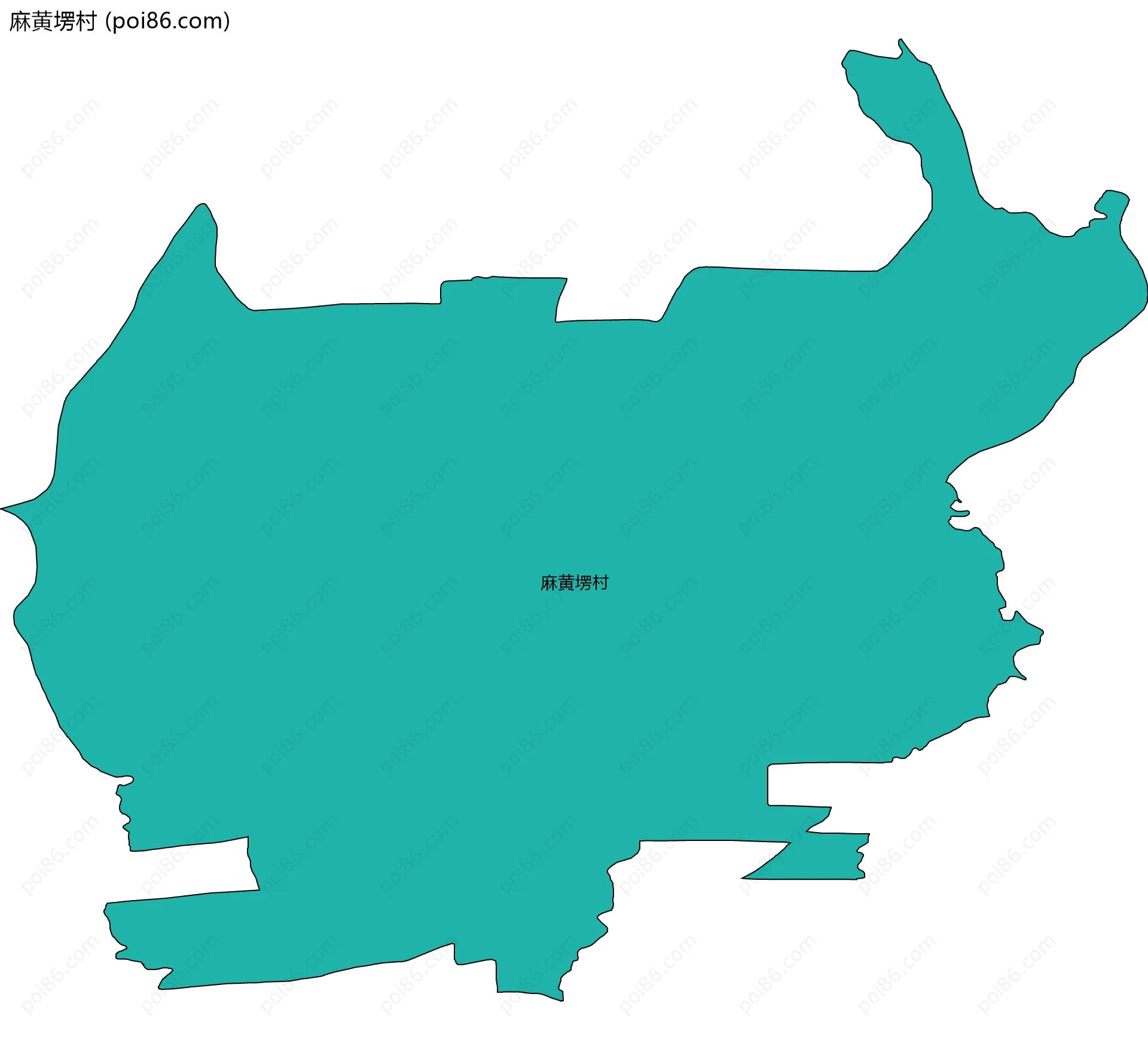 麻黄塄村边界地图